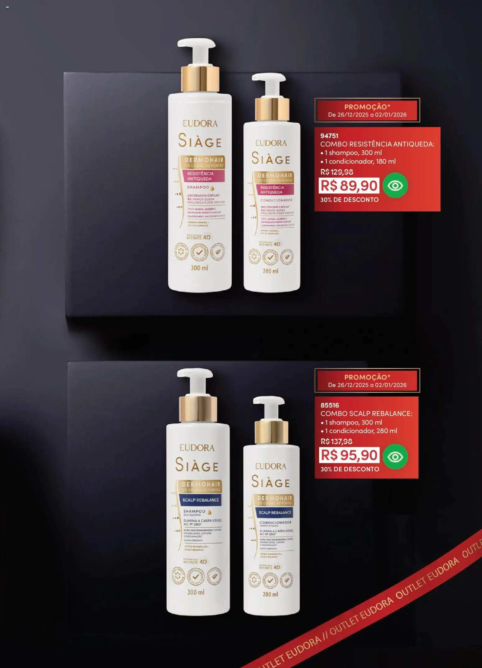Eudora Folheto - válido de 17.12.2025 | Página: 28 | Produtos: Shampoo, Corda, Condicionador