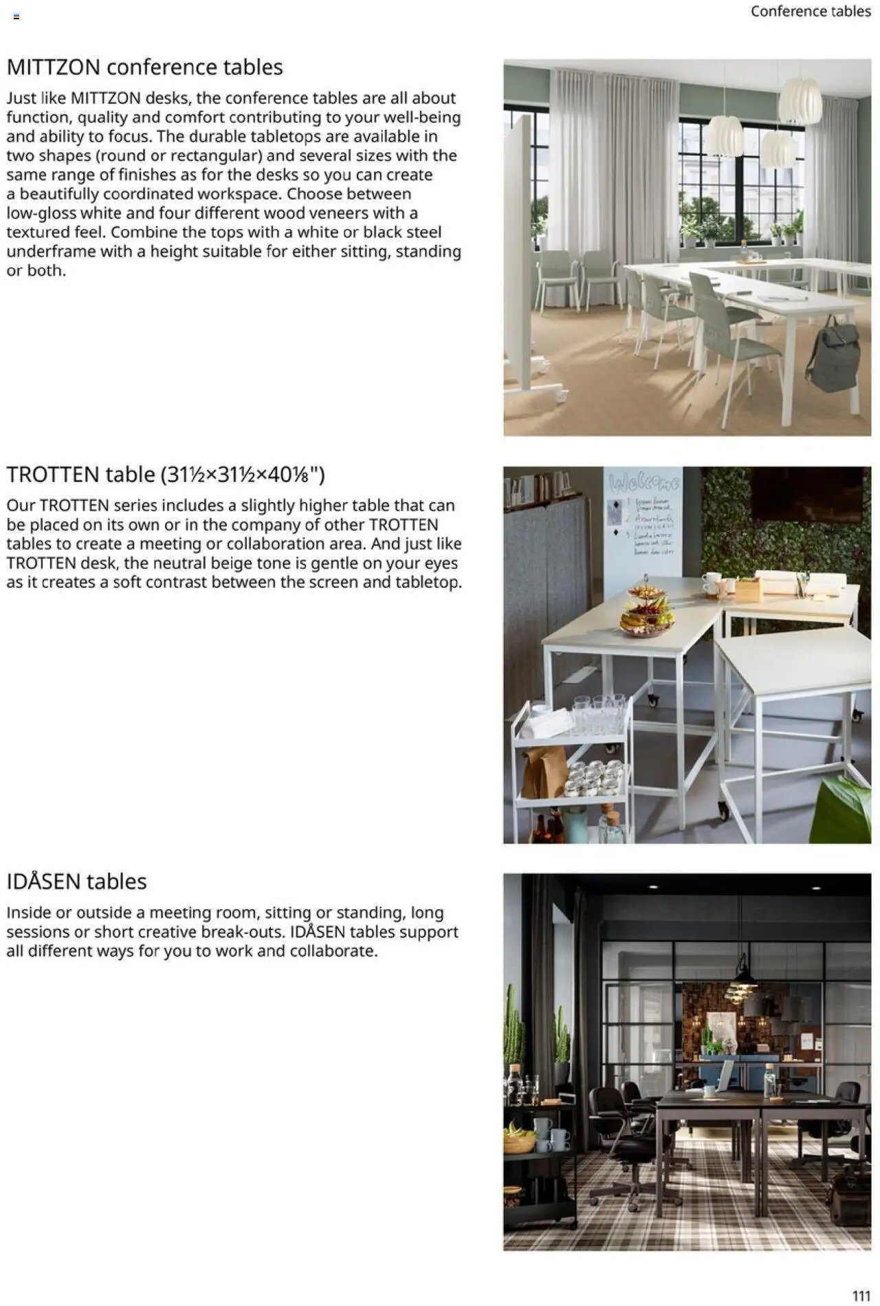 IKEA Office Brochure 2025 - valid from 01.03.2025 | Page: 111 | Products: Table