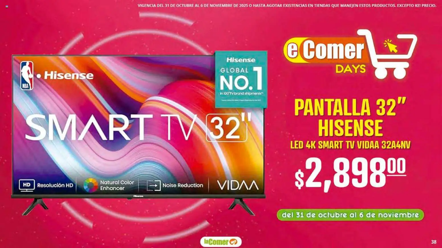 Nuevas ofertas de La Comer válidas en toda la República Mexicana desde el 31.10.2025. ¡Encuentra las mejores ofertas en La Comer folleto! | Página: 38