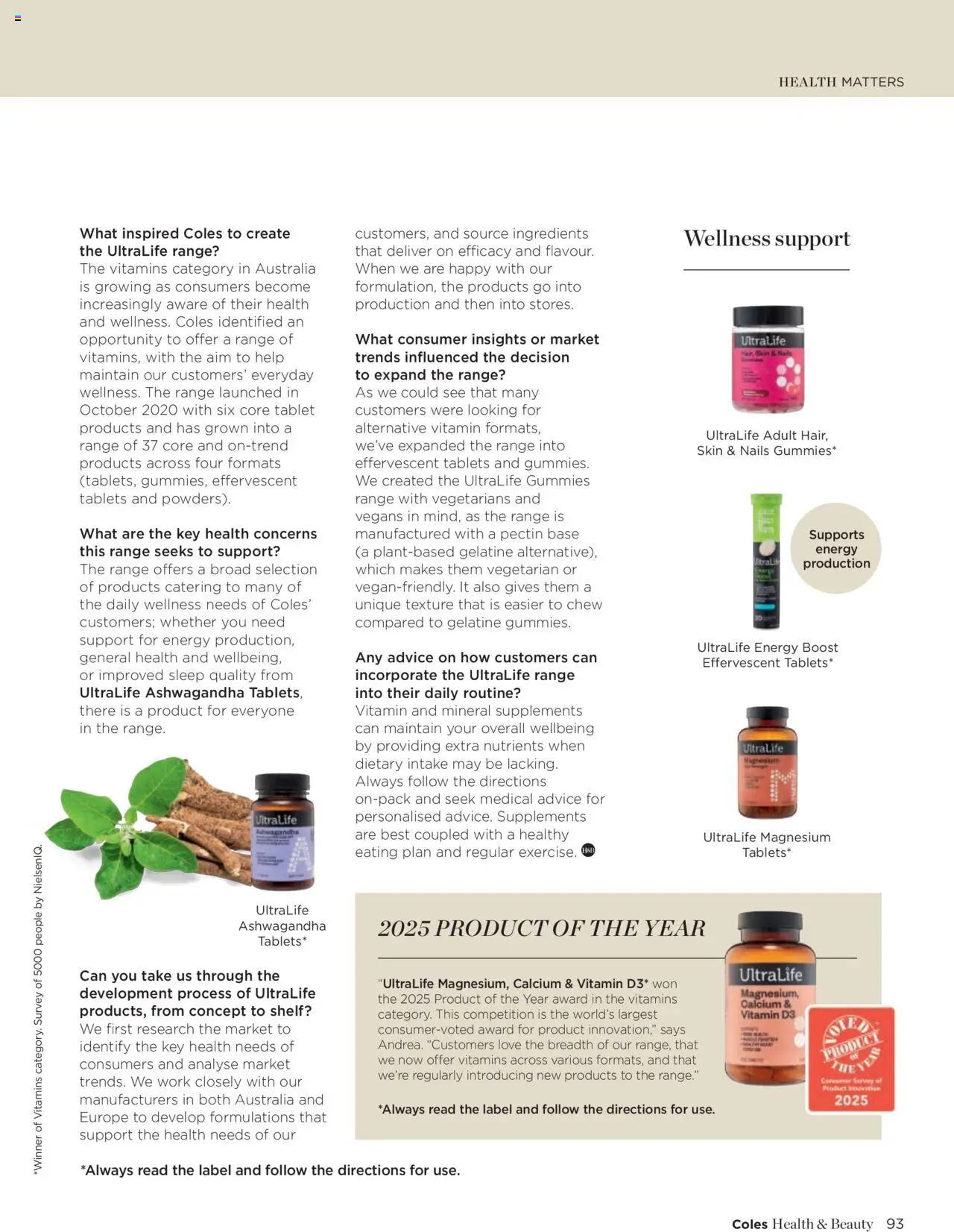 Coles catalogue - valid from 07.04.2025 | Page: 93 | Products: Tablet, Nutrients, Tablets, Vitamin