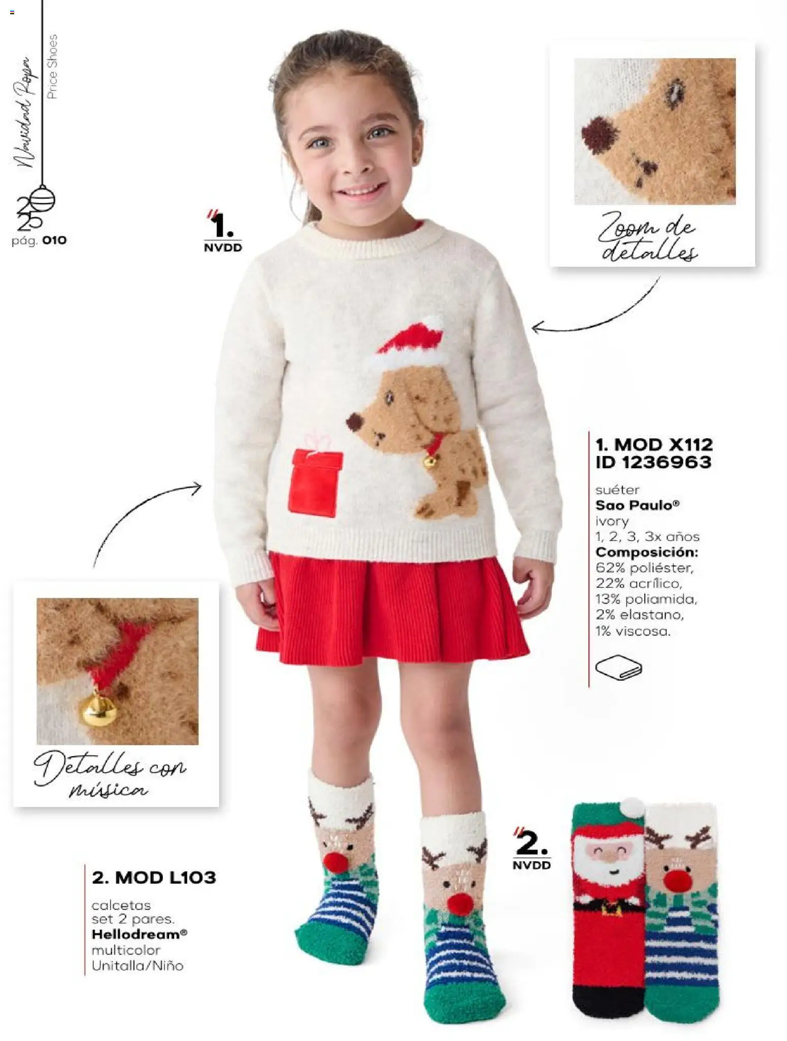 Nuevas ofertas de Price Shoes válidas en toda la República Mexicana desde el 16.11.2025. ¡Encuentra las mejores ofertas en Price Shoes catálogo Navidad Ropa! | Página: 10 | Productos: Suéter, Calcetas, Ropa