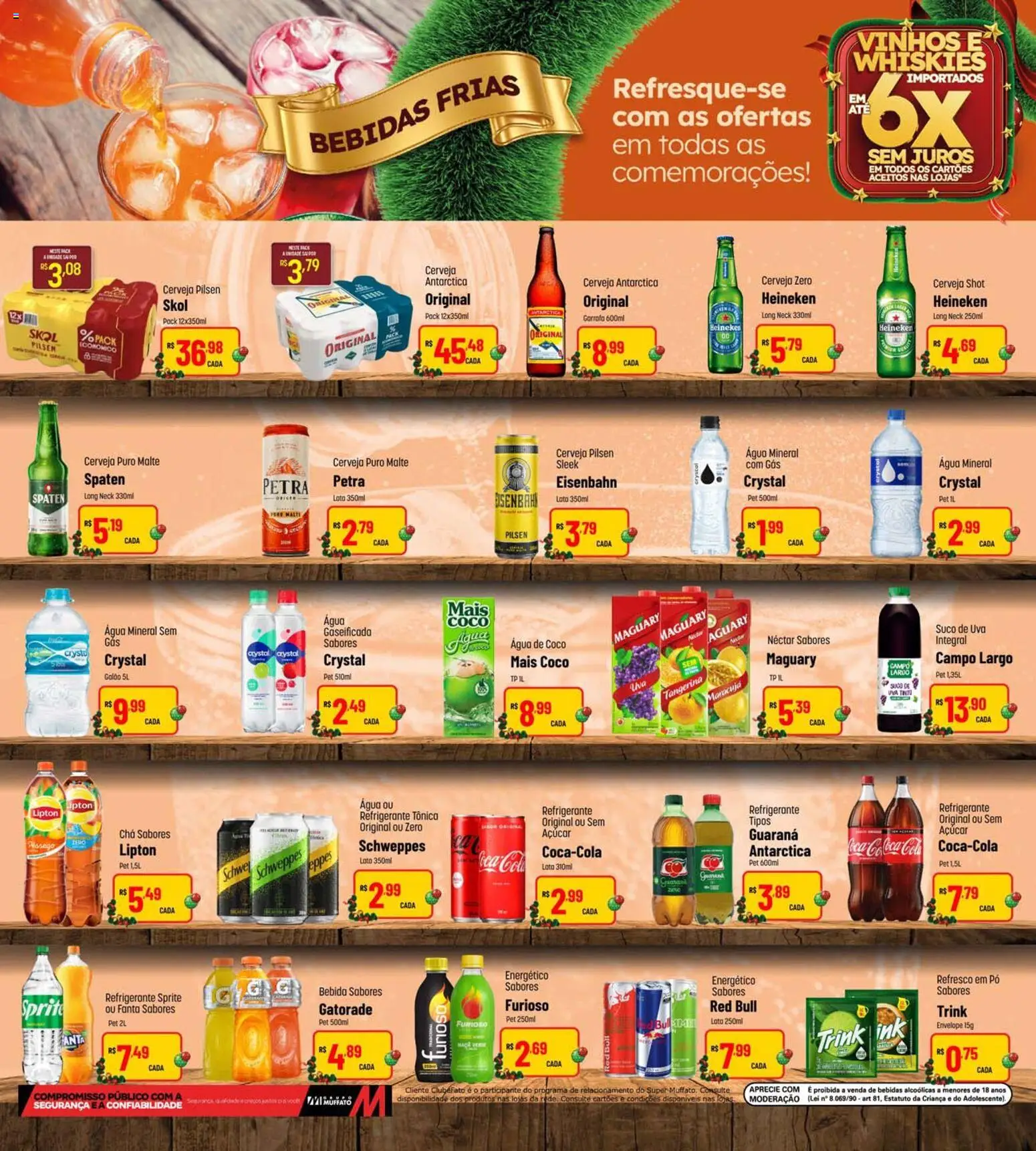 Super Muffato Folheto - válido de 13.12.2025 | Página: 10 | Produtos: Maracujá, Pêssego, Refresco, Água mineral