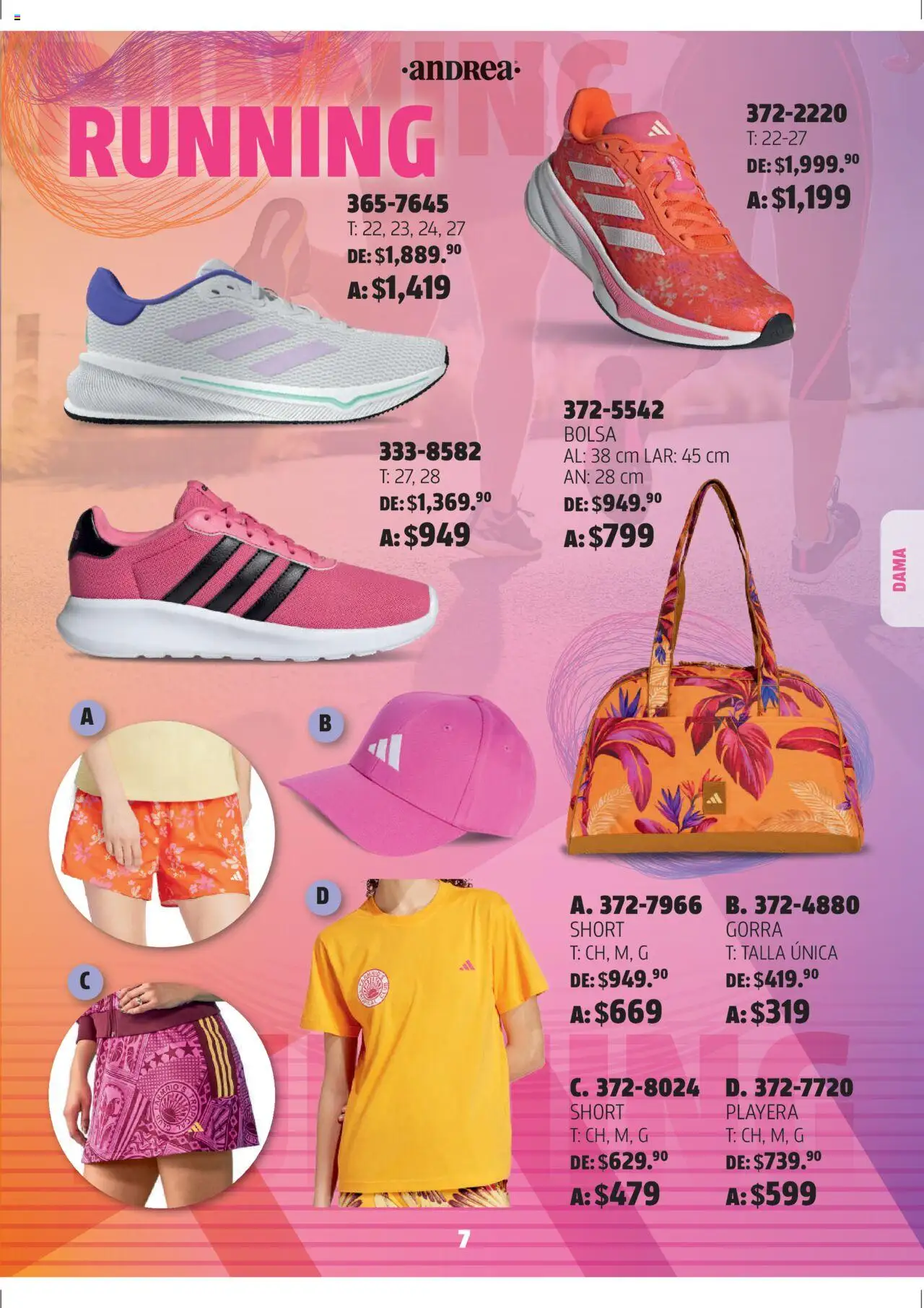 Nuevas ofertas de Andrea válidas en toda la República Mexicana desde el 03.08.2025. ¡Encuentra las mejores ofertas en Andrea - Catálogo Adidas Week! | Página: 7 | Productos: Gorra, Bolsa, Playera, Short