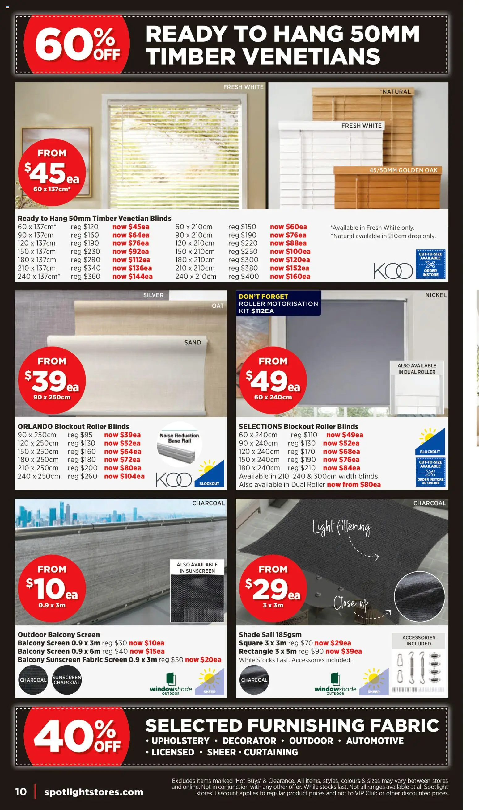 Spotlight catalogue - valid from 24.11.2025 | Page: 10 | Products: Blinds, Light, Accessories, Screen