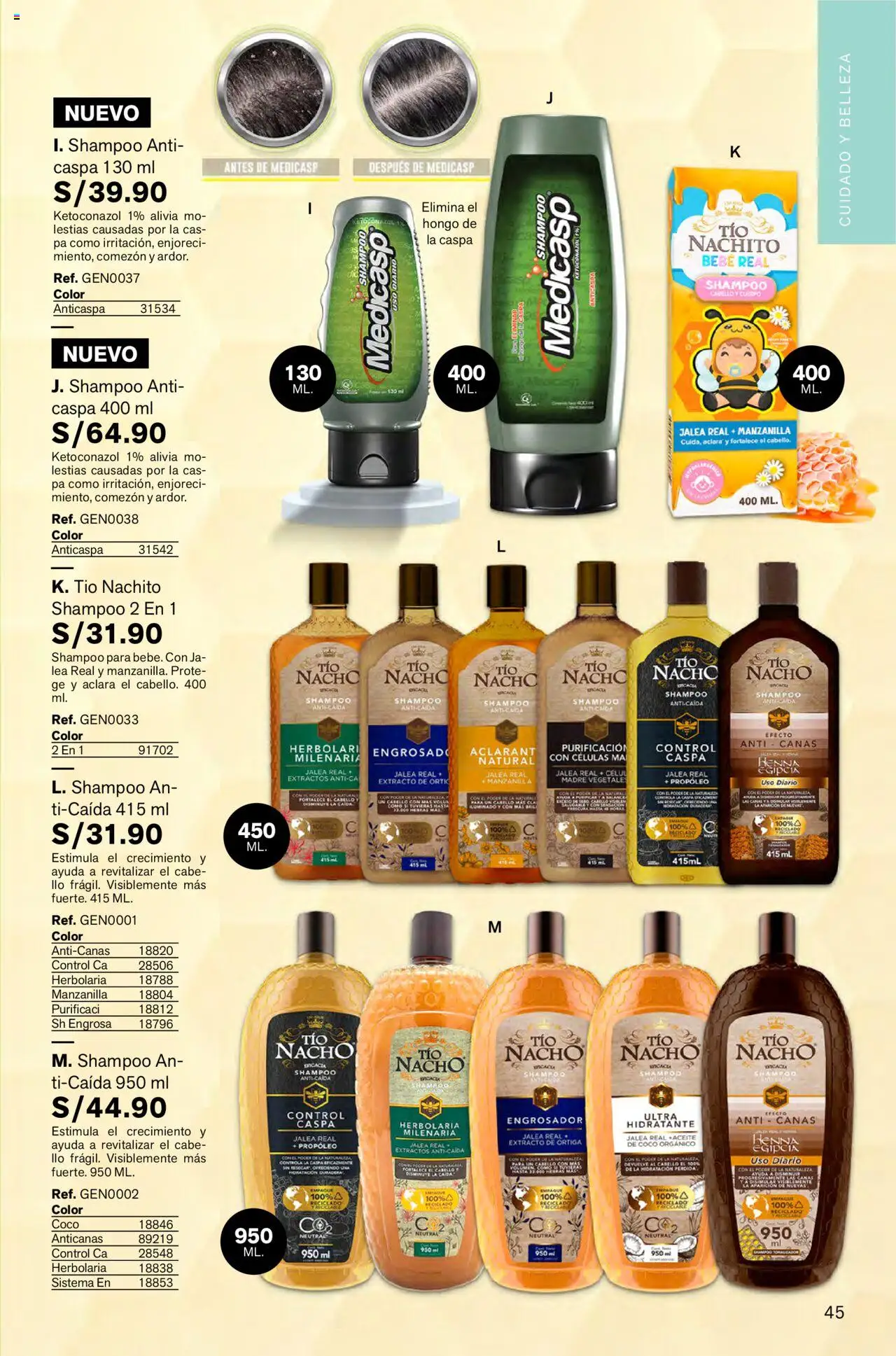Catálogo Leonisa válido desde 22.08.2025 | Página: 45 | Productos: Shampoo, Empaque