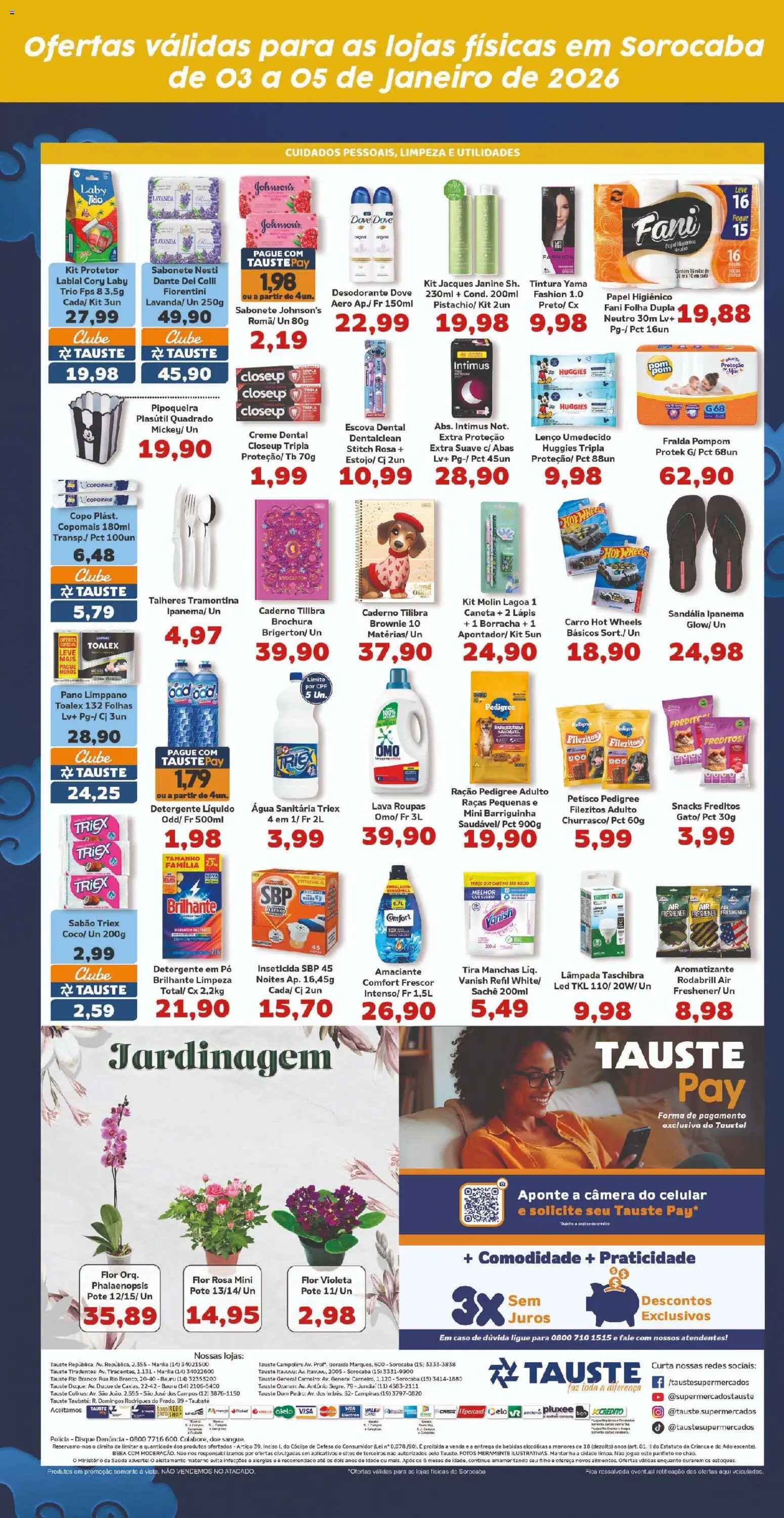 Tauste Folheto - válido de 03.01.2026 | Página: 5 | Produtos: Sabão, Lenço, Sabonete, Vanish