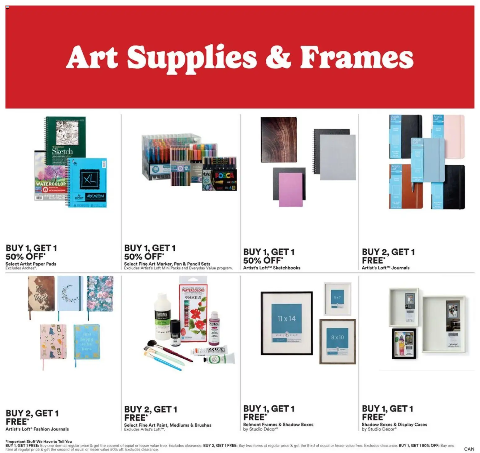 Michaels Ad - valid from 02.01.2026 | Page: 5 | Products: Brushes, Pencil, Pen, Watercolor