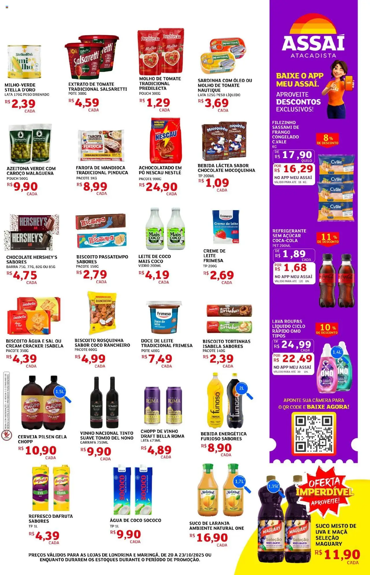 Assaí Atacadista Folheto - válido de 20.10.2025 | Página: 3 | Produtos: Água de coco, Nescau, Suco, Creme