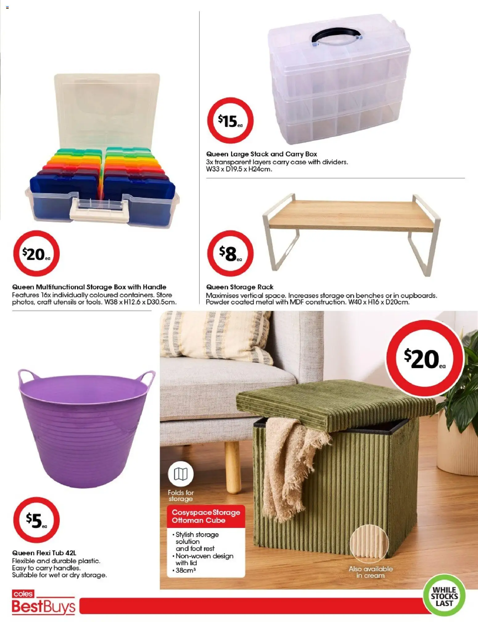 Coles catalogue - valid from 13.02.2026 | Page: 7 | Products: Foot rest, Powder, Cream, Ottoman