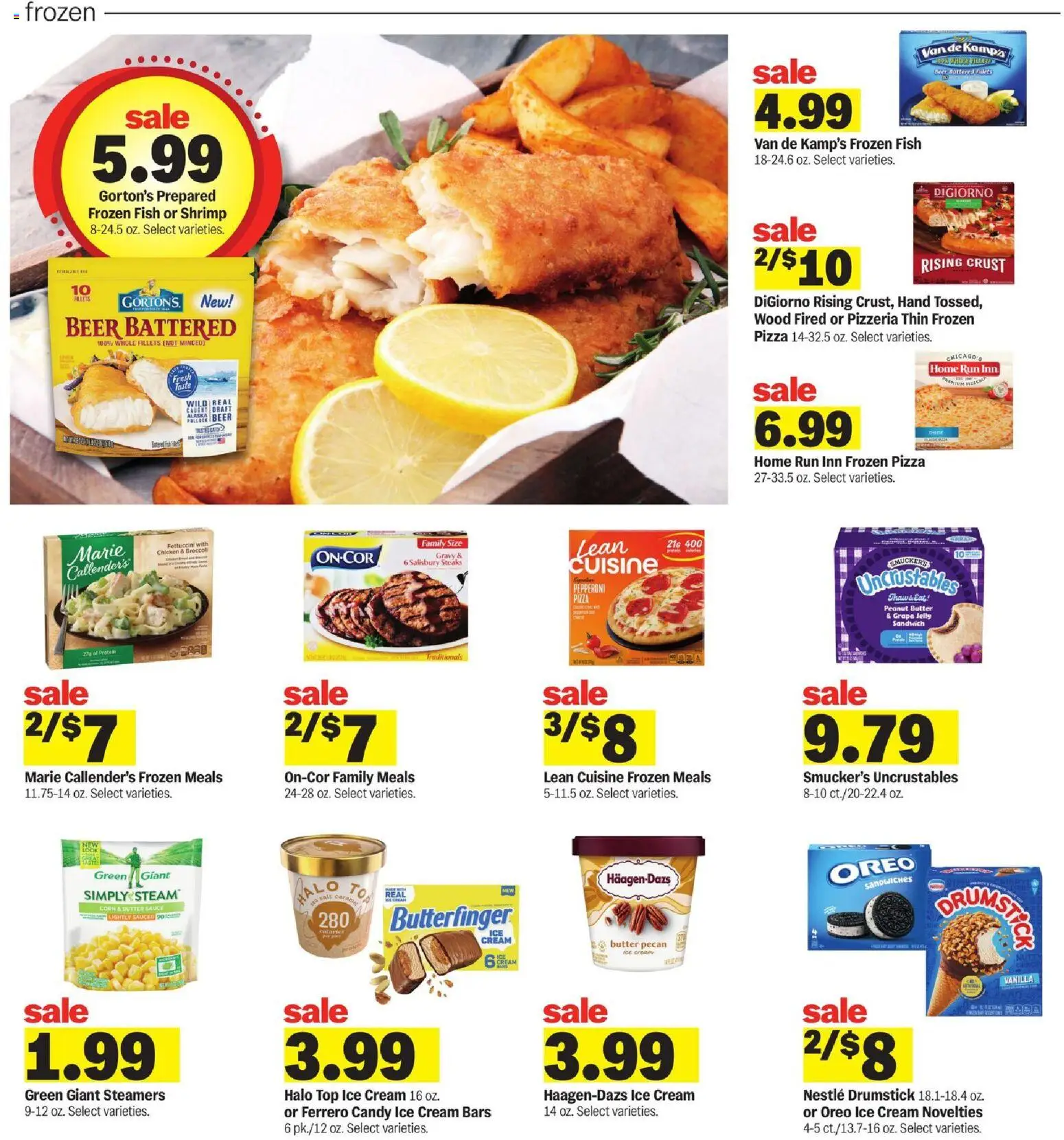 Meijer Weekly Ad - valid from 11.03.2026 | Page: 8 | Products: Corn, Pizza, Fish, Cream
