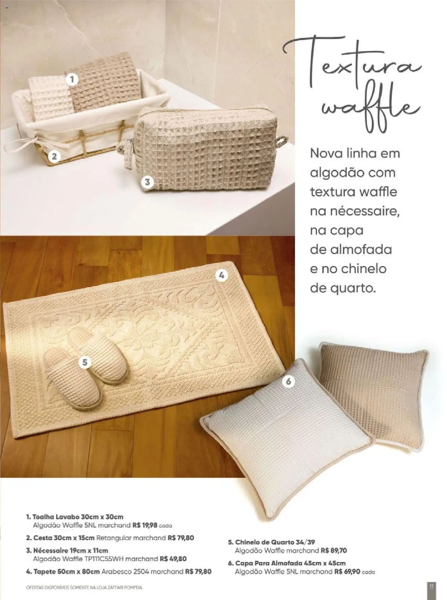 Zaffari Folheto - válido de 27.11.2025 | Página: 11 | Produtos: Almofada, Necessaire, Cesta, Tapete