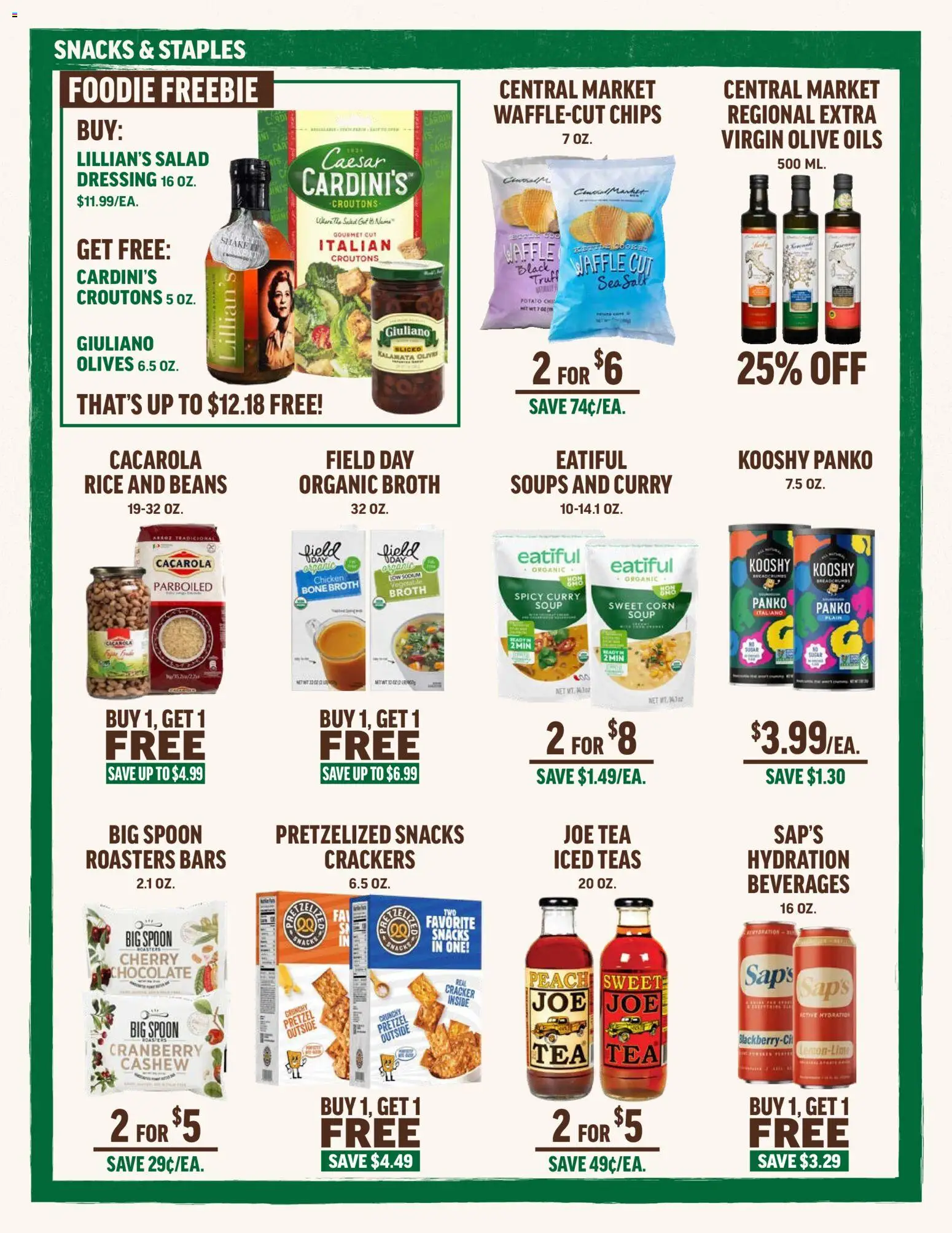 Central Market Weekly Ad - valid from 04.03.2026 | Page: 4 | Products: Corn, Chocolate, Chips, Salt