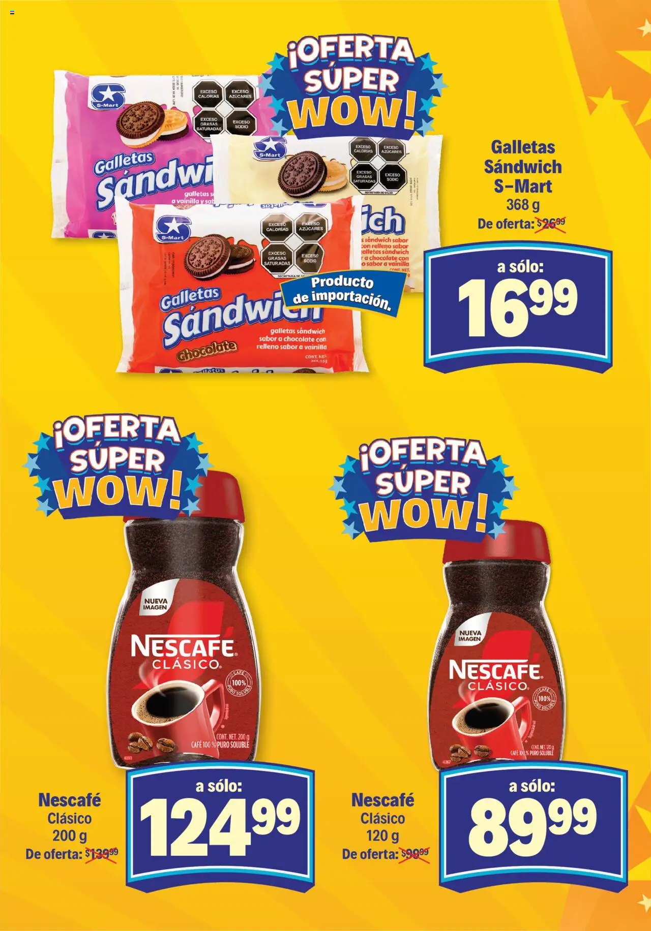 Nuevas ofertas de S-Mart válidas en toda la República Mexicana desde el 07.10.2025. ¡Encuentra las mejores ofertas en S-Mart - Folleto de Feria - Nuevo Laredo! | Página: 1 | Productos: Sal, Café, Chocolate, Galletas