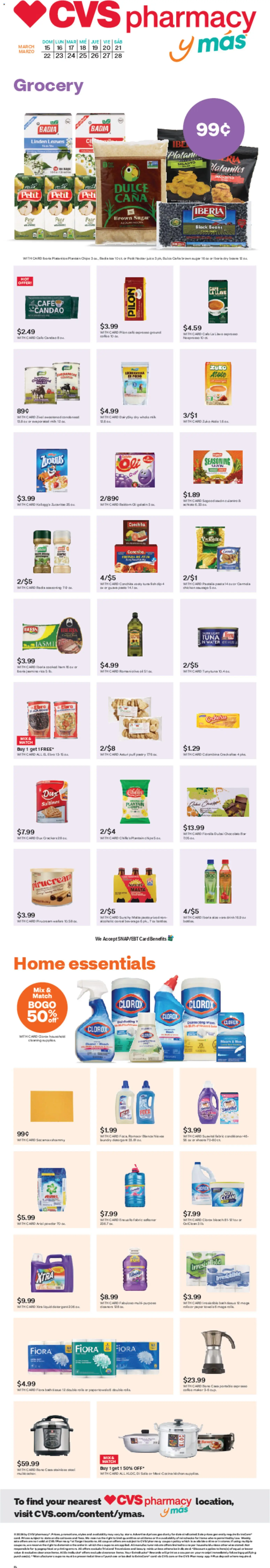 CVS Pharmacy y más - valid from 15.03.2026 | Page: 1