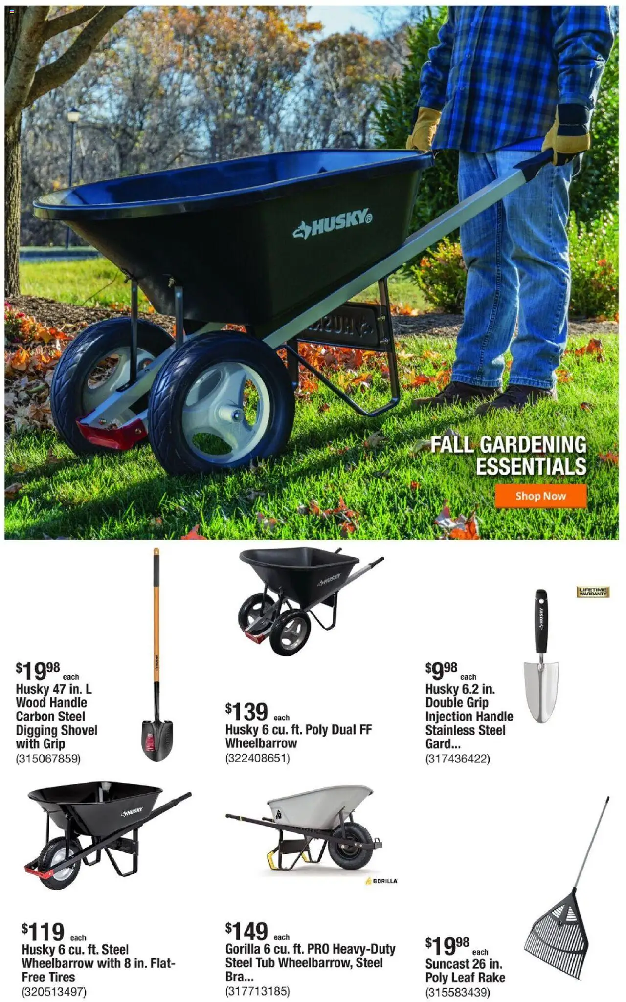 Home Depot Weekly Ad - FL - valid from 09.10.2025 | Page: 9 | Products: Rake, Shovel, Bra