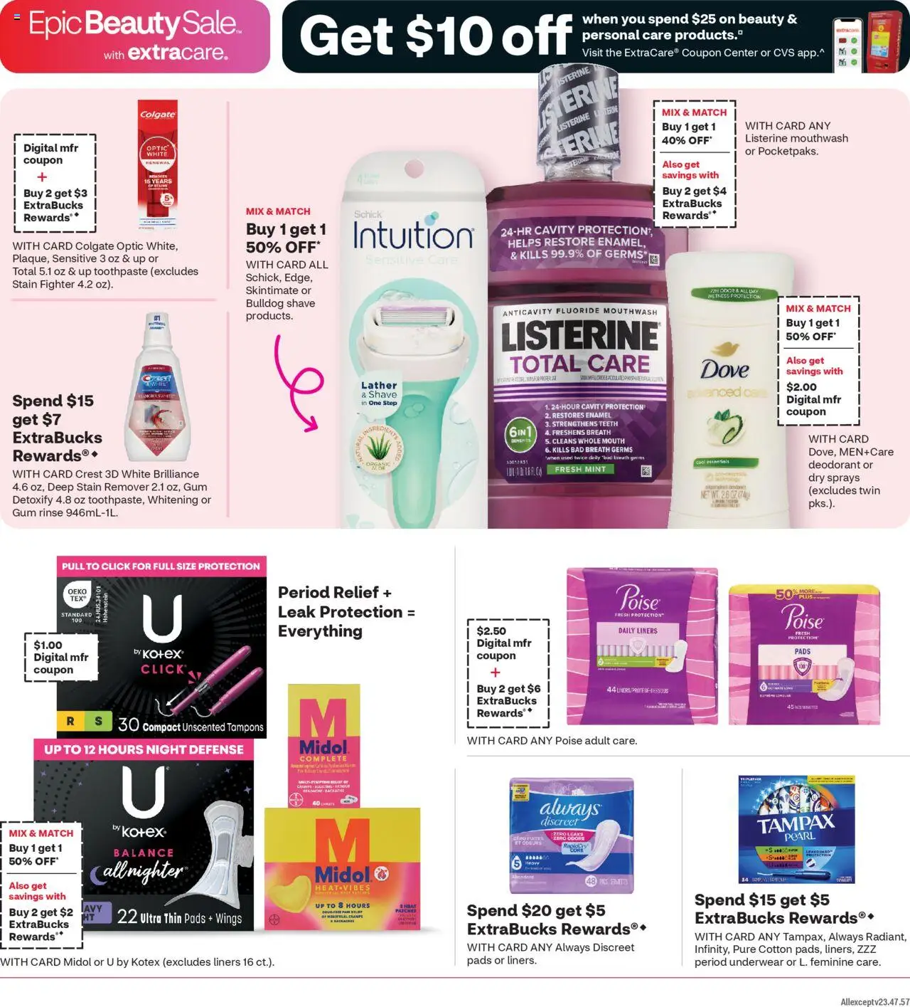 CVS Pharmacy Weekly Ad - DC - valid from 17.08.2025 | Page: 7 | Products: Deodorant, Stain remover, Tampons, Underwear