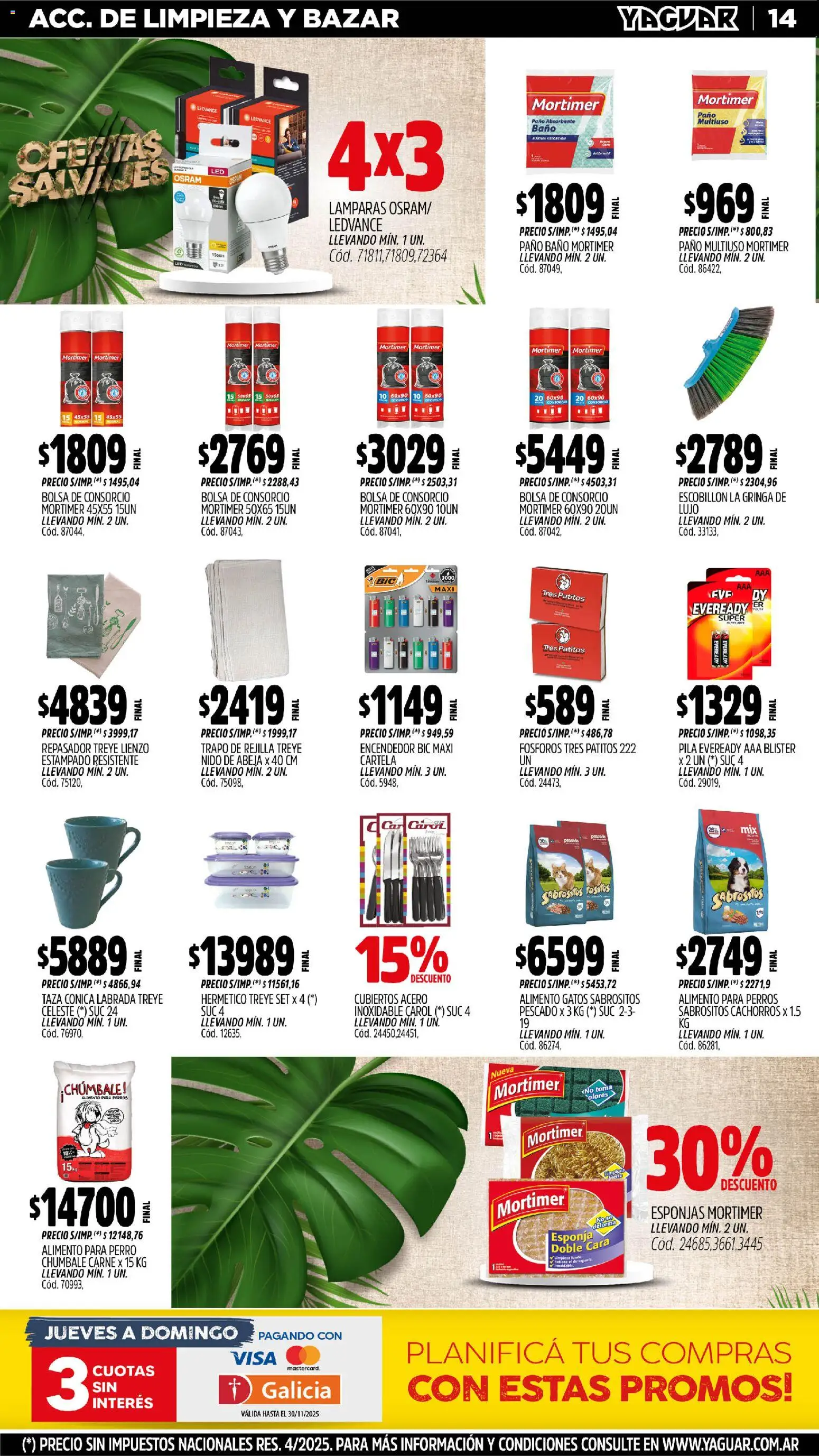 Yaguar - Mendoza │ válido desde el 03.11.2025 | Página: 16 | Productos: Encendedor, Pescado, Taza, Repasador