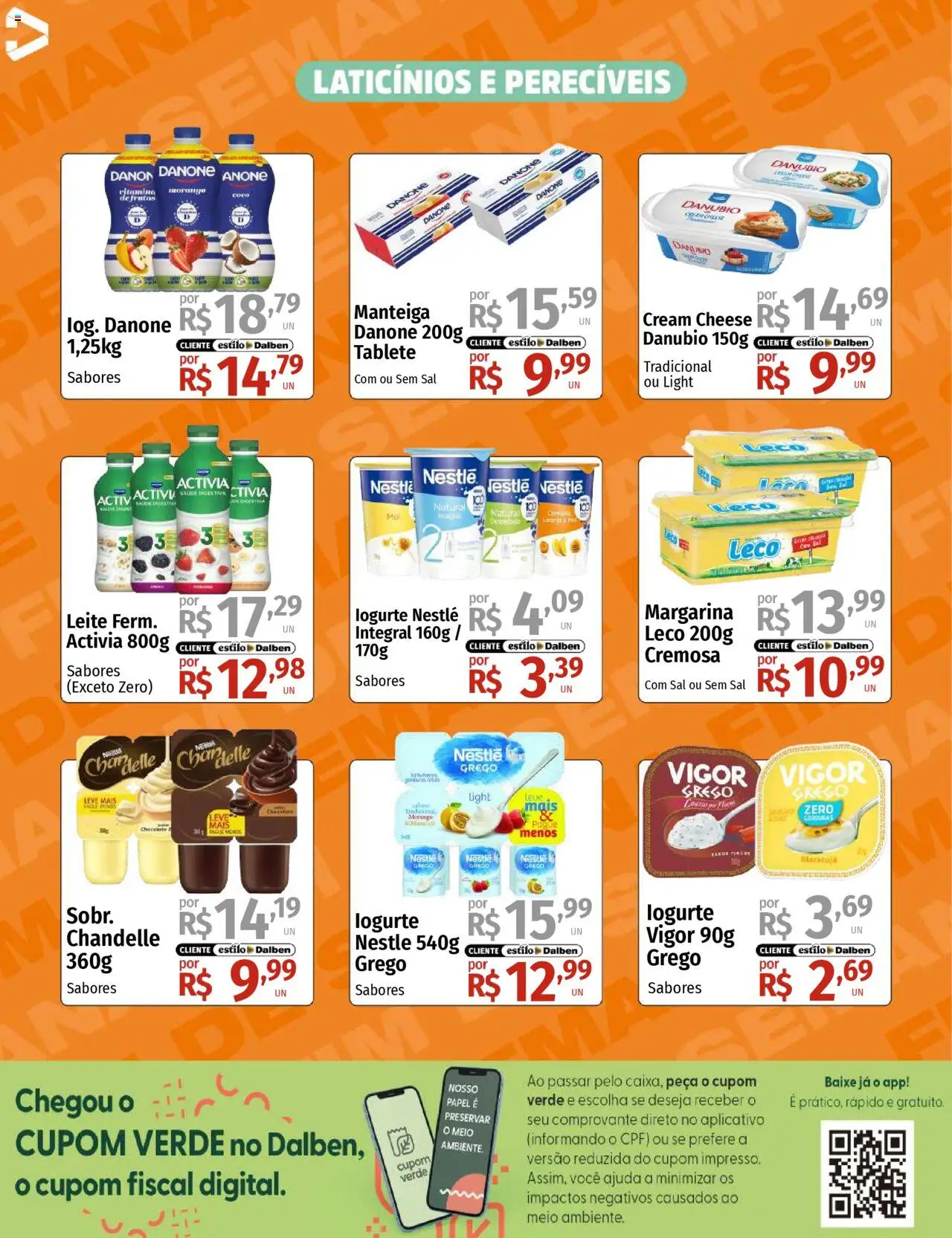 Supermercado Dalben Folheto - válido de 08.08.2025 | Página: 10 | Produtos: Leite, Cream cheese, Mel, Sal