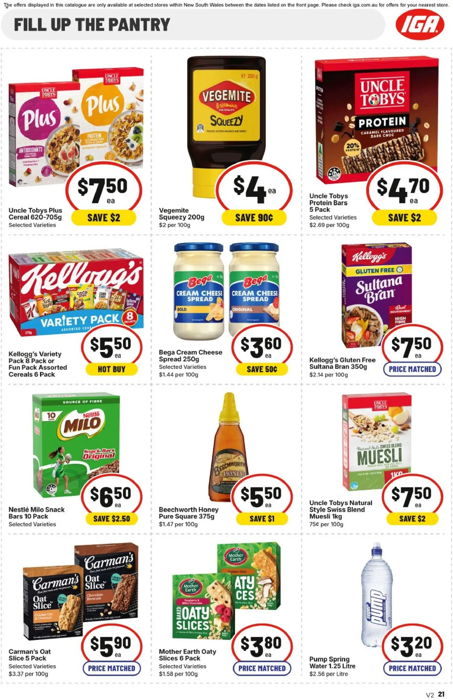 IGA catalogue - valid from 07.01.2026 | Page: 24 | Products: Chocolate, Oats, Water, Vegemite