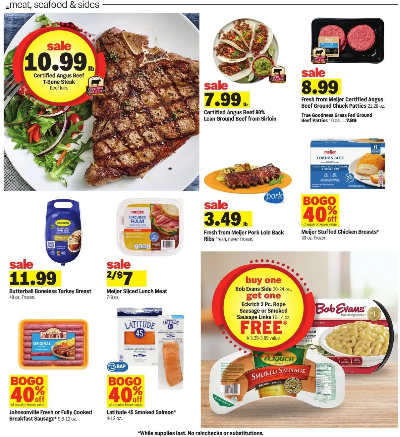 Meijer Weekly Ad - valid from 08.10.2025 | Page: 6 | Products: Pork, Beef, Seafood, Sausage