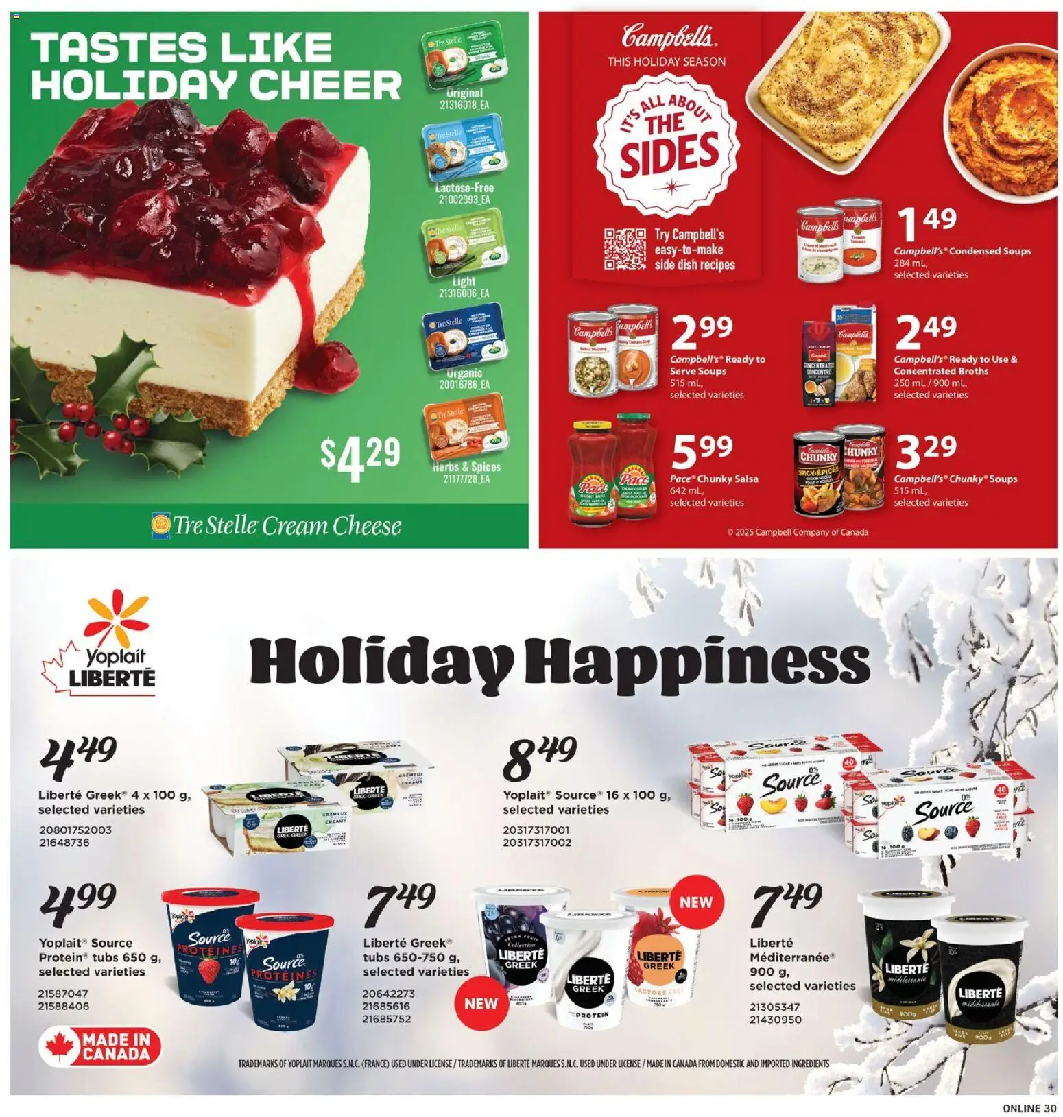 Fortinos flyer valid from 11.12.2025 | Page: 30 | Products: Cream, Cheese