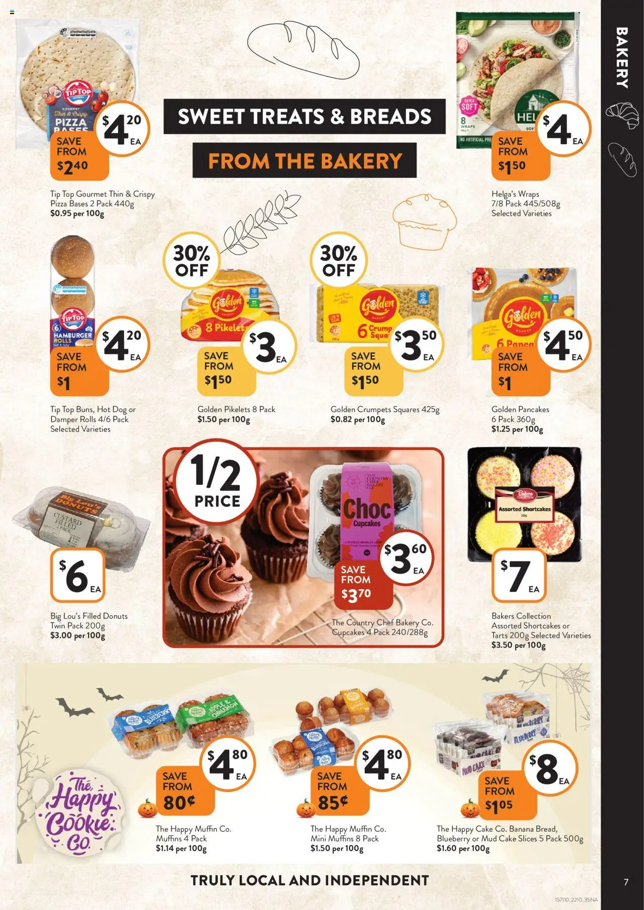Foodworks catalogue - valid from 22.10.2025 | Page: 7 | Products: Crumpets, Donuts, Pizza, Muffins