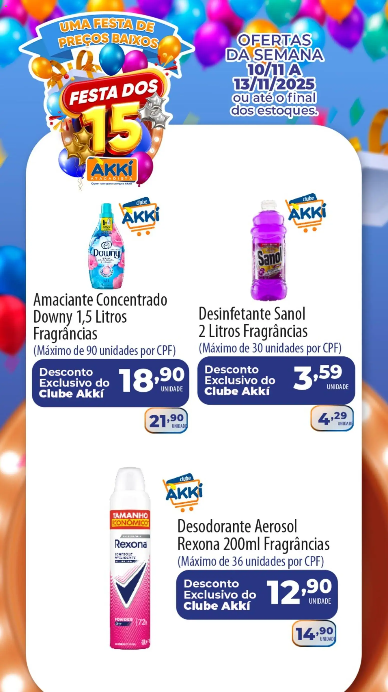 Akki Atacadista Folheto - válido de 10.11.2025 | Página: 5 | Produtos: Desodorante, Rexona, Amaciante, Desinfetante