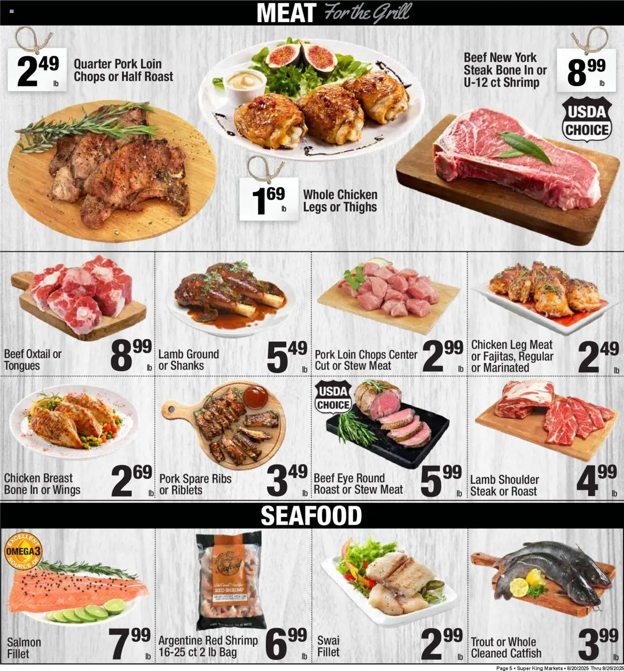 Super King - Weekly Ad - valid from 20.08.2025 | Page: 5 | Products: Beef, Seafood, Bag, Grill