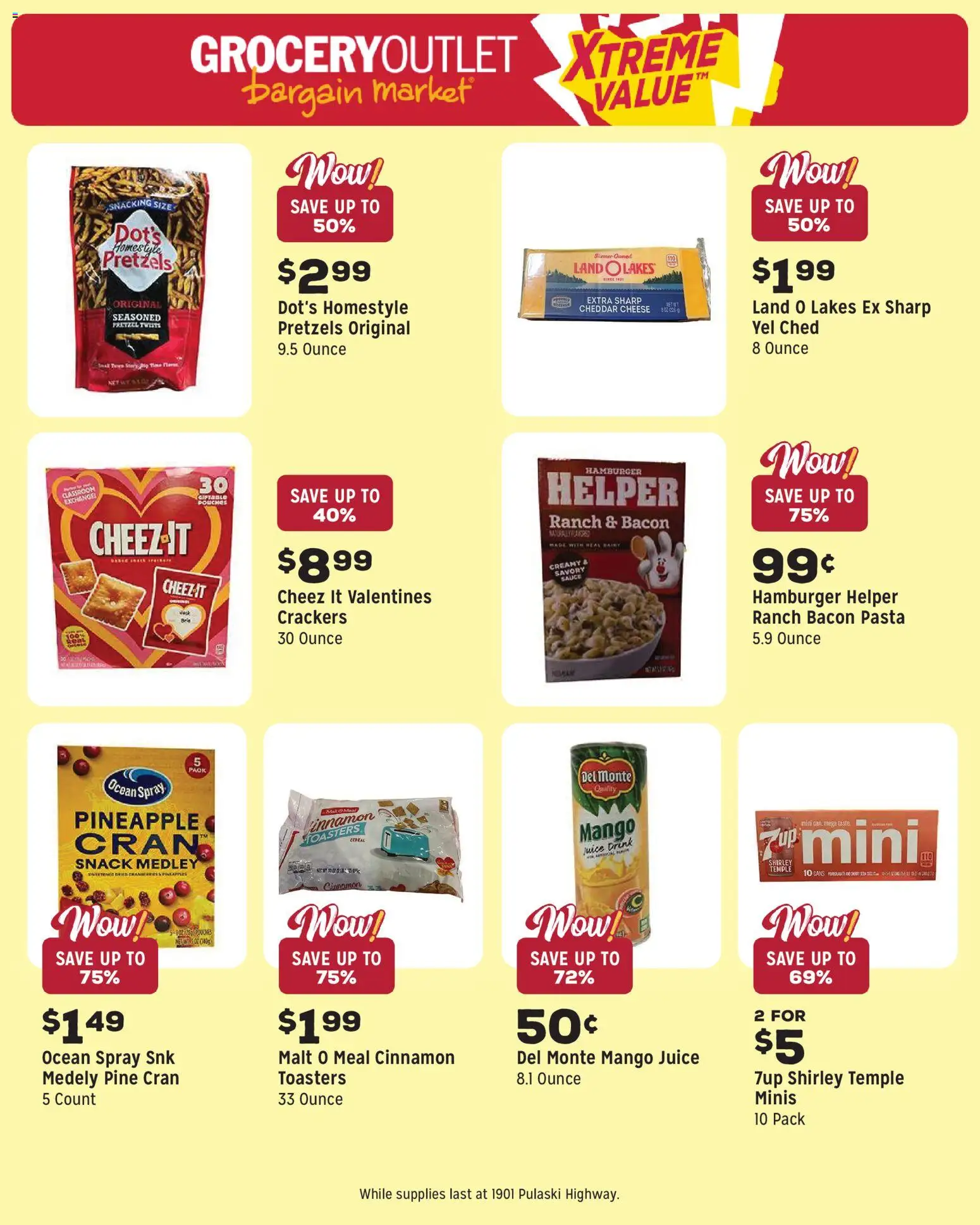 Grocery Outlet Weekly Ad - MD - valid from 15.04.2026 | Page: 9 | Products: Cheese, Juice, Pasta, Mango