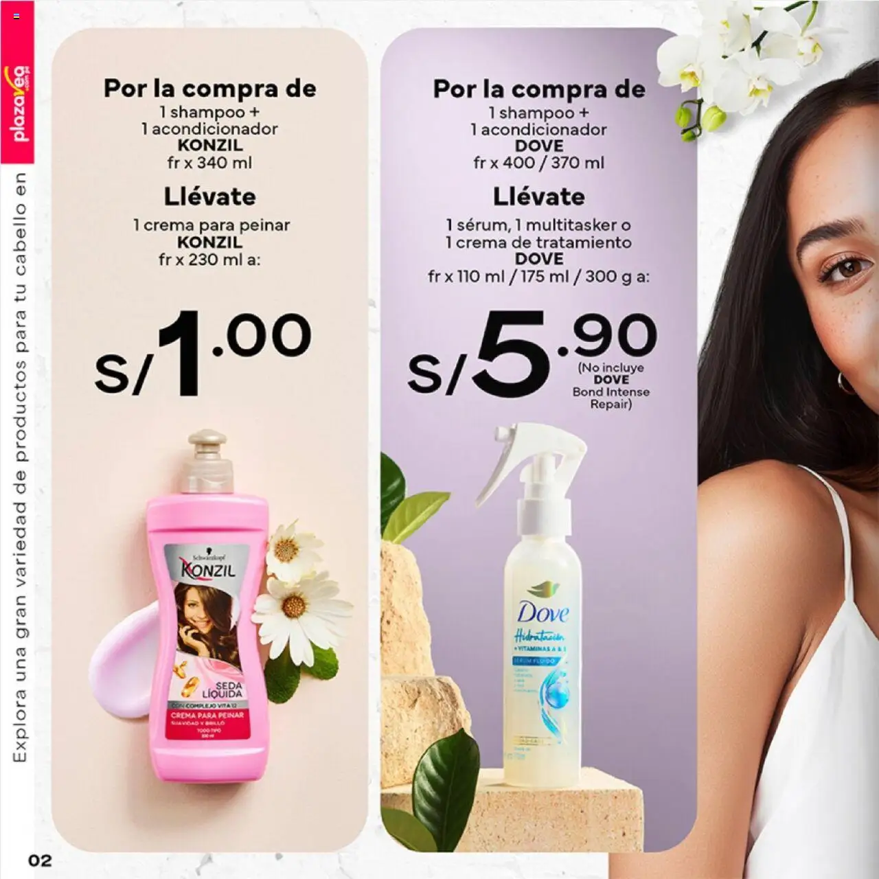 Catálogo Plaza Vea válido desde 04.08.2025 | Página: 2 | Productos: Shampoo, Acondicionador, Crema