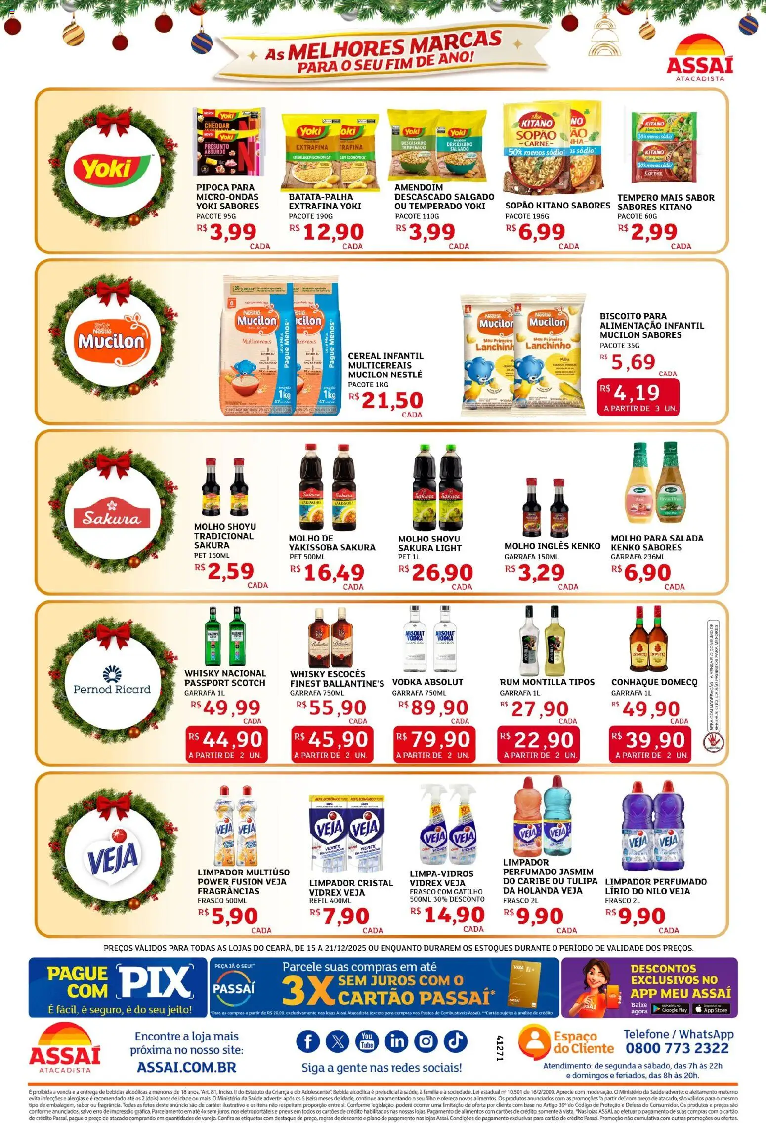 Assaí Atacadista Folheto - válido de 15.12.2025 | Página: 2 | Produtos: Limpador multiuso, Whisky, Presunto, Rum