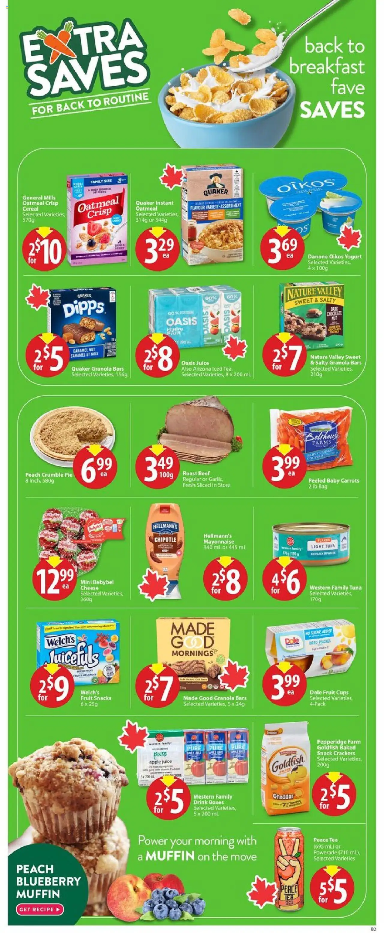 Save on foods flyer valid from 21.08.2025 | Page: 18 | Products: Beef, Yogurt, Chocolate, Juice