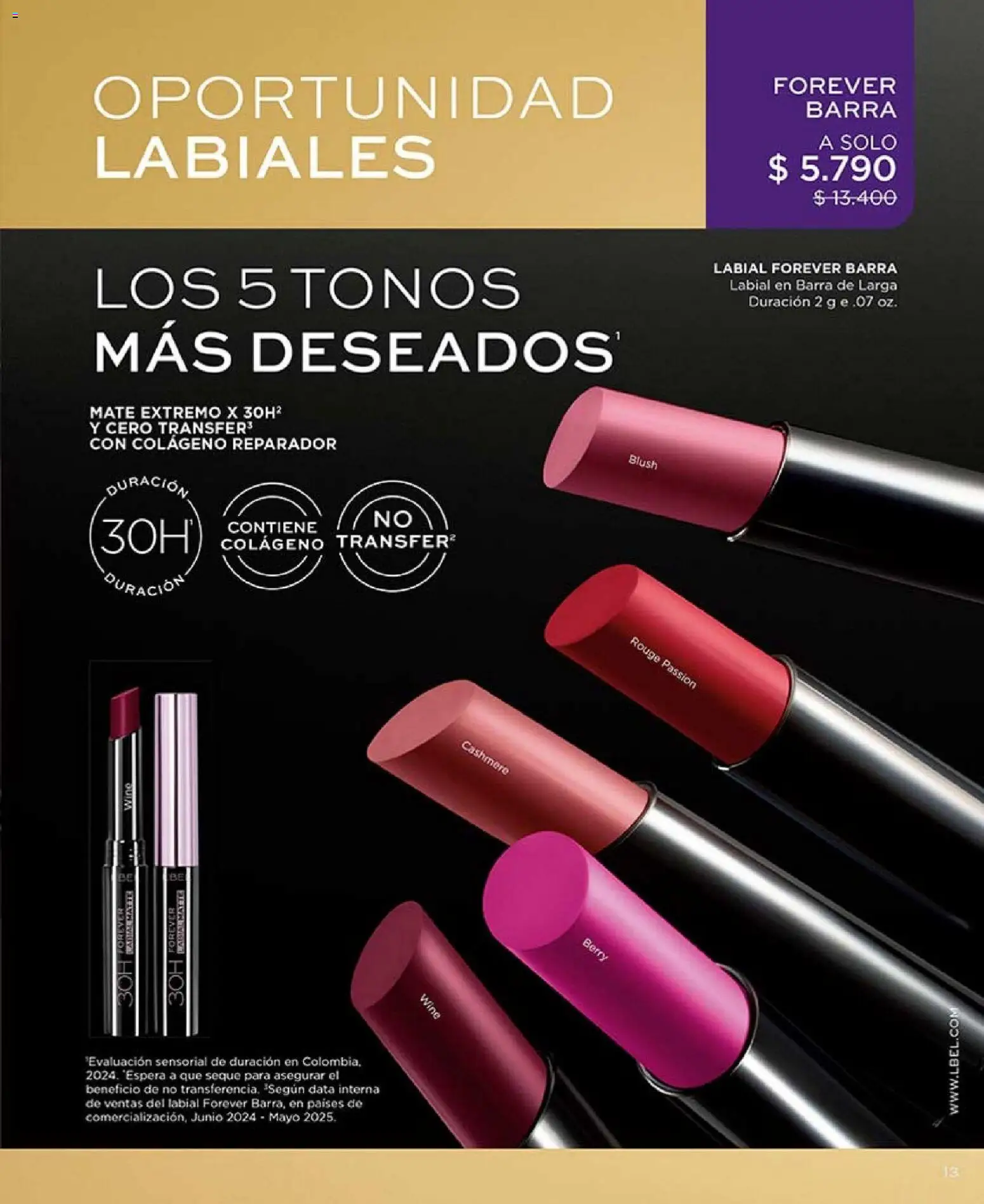 Catálogo L'Bel Campaña2x │ válido desde el 16.01.2026 | Página: 13 | Productos: Mate, Labial