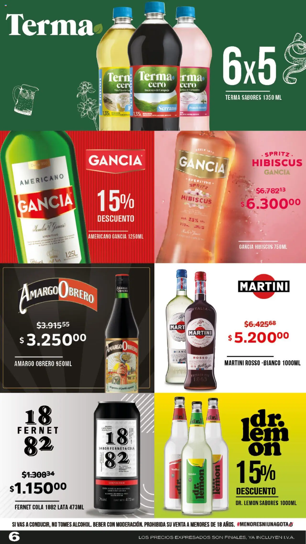 Makro - Ofertas Especiales │ válido desde el 11.09.2025 | Página: 6 | Productos: Vodka, Fernet, Limón
