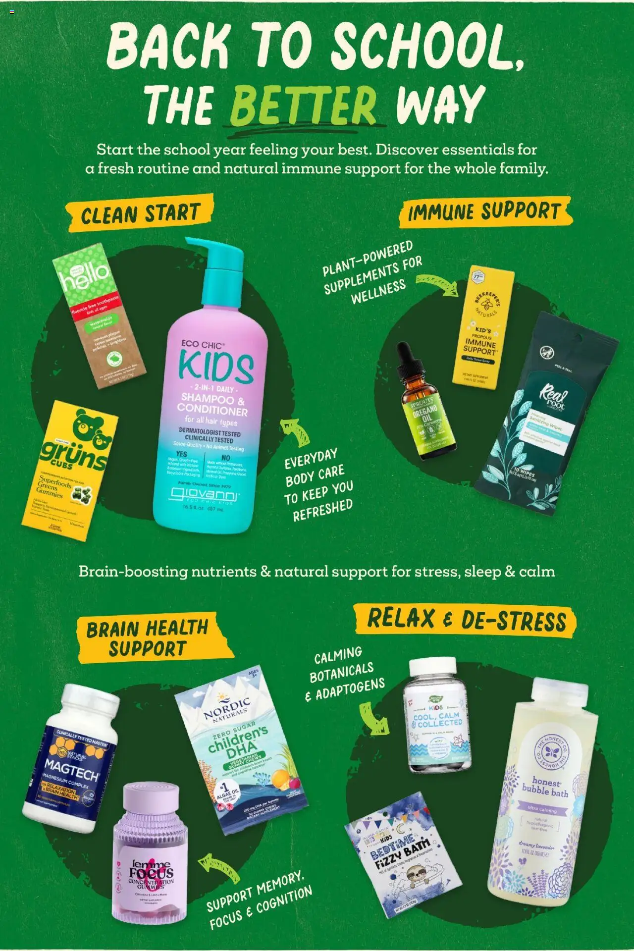 Sprouts Monthly Ad - valid from 31.07.2025 | Page: 9 | Products: Shampoo, Oil, Toothpaste, Greens
