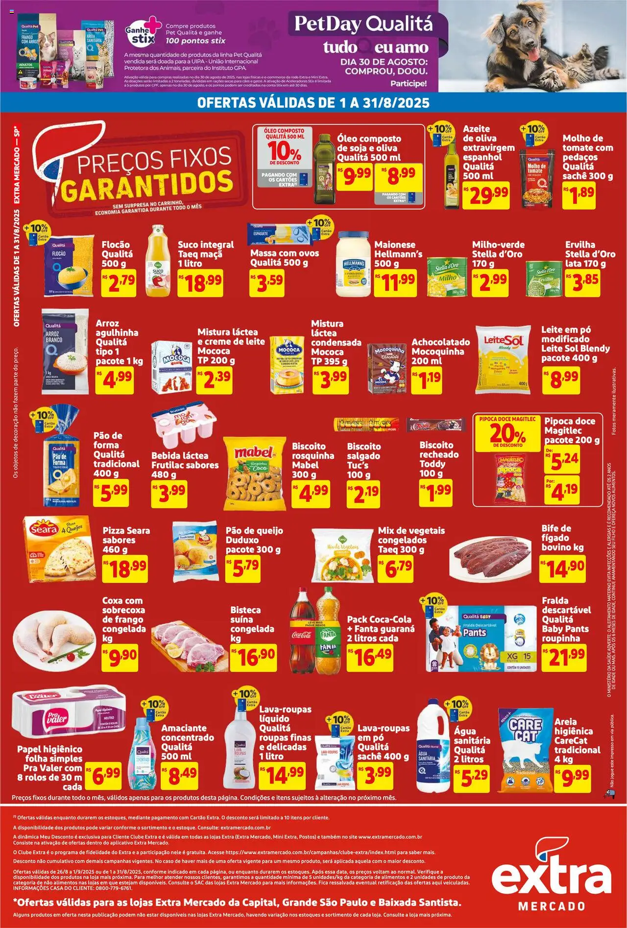 Extra Folheto - válido de 26.08.2025 | Página: 3 | Produtos: Pó, Guaraná, Arroz, Maionese