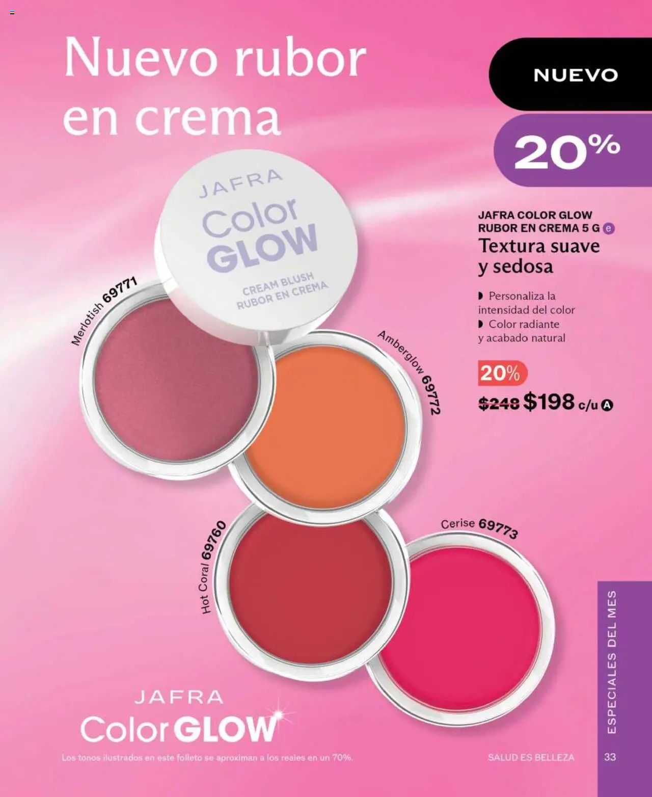 Nuevas ofertas de JAFRA válidas en toda la República Mexicana desde el 01.06.2025. ¡Encuentra las mejores ofertas en JAFRA catálogo! | Página: 33 | Productos: Crema, Radiante, Rubor