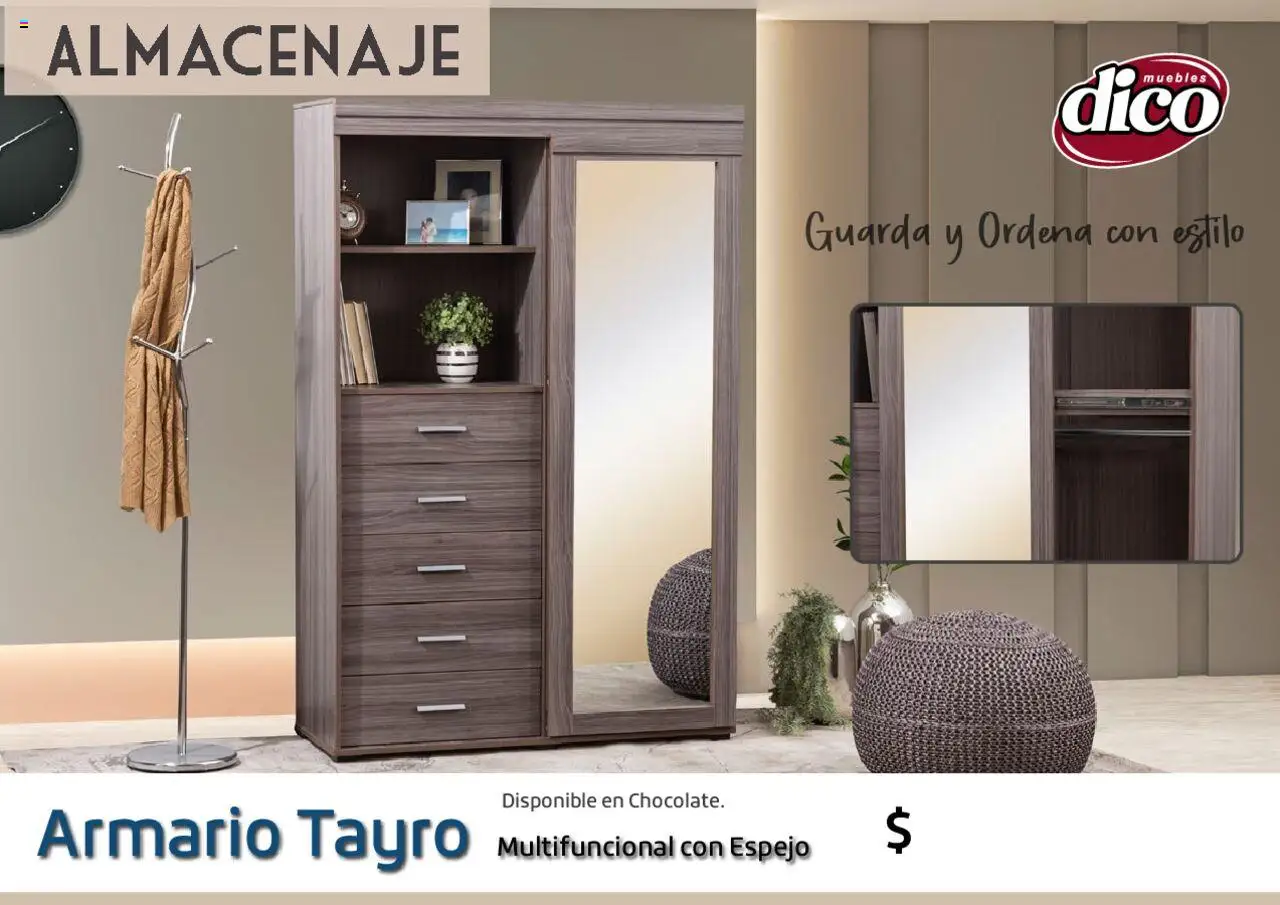Nuevas ofertas de Muebles Dico válidas en toda la República Mexicana desde el 12.02.2025. ¡Encuentra las mejores ofertas en Muebles Dico catálogo Almacenaje! | Página: 3 | Productos: Espejo