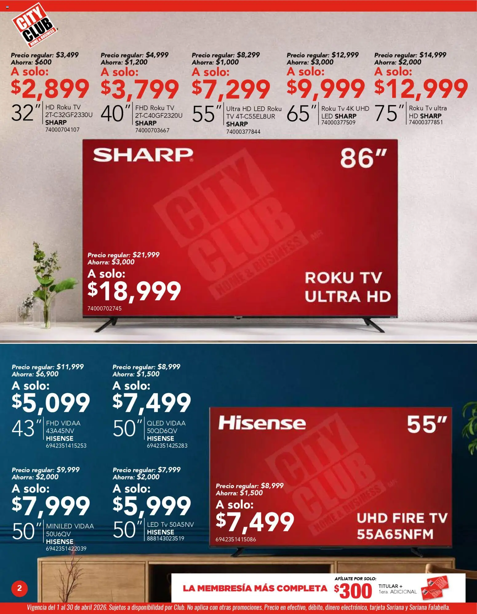 Nuevas ofertas de City Club válidas en toda la República Mexicana desde el 01.04.2026. ¡Encuentra las mejores ofertas en City Club catálogo! | Página: 2