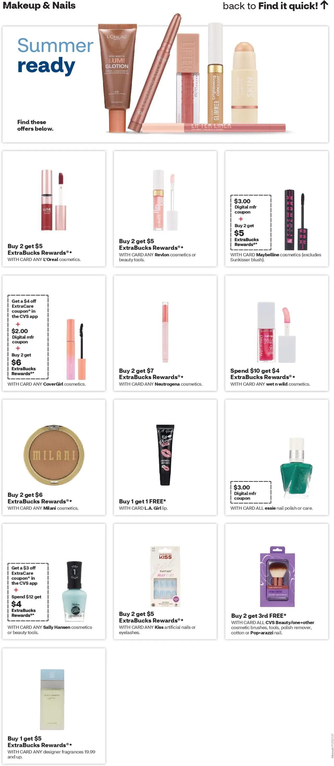 CVS Pharmacy Weekly Ad - KS - valid from 13.07.2025 | Page: 11 | Products: Concealer, Brush, Lip Liner, Nail polish