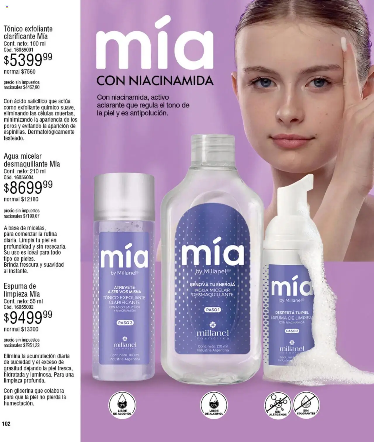 Millanel - Catálogo │ válido desde el 20.10.2025 | Página: 102 | Productos: Desmaquillante, Agua, Espuma