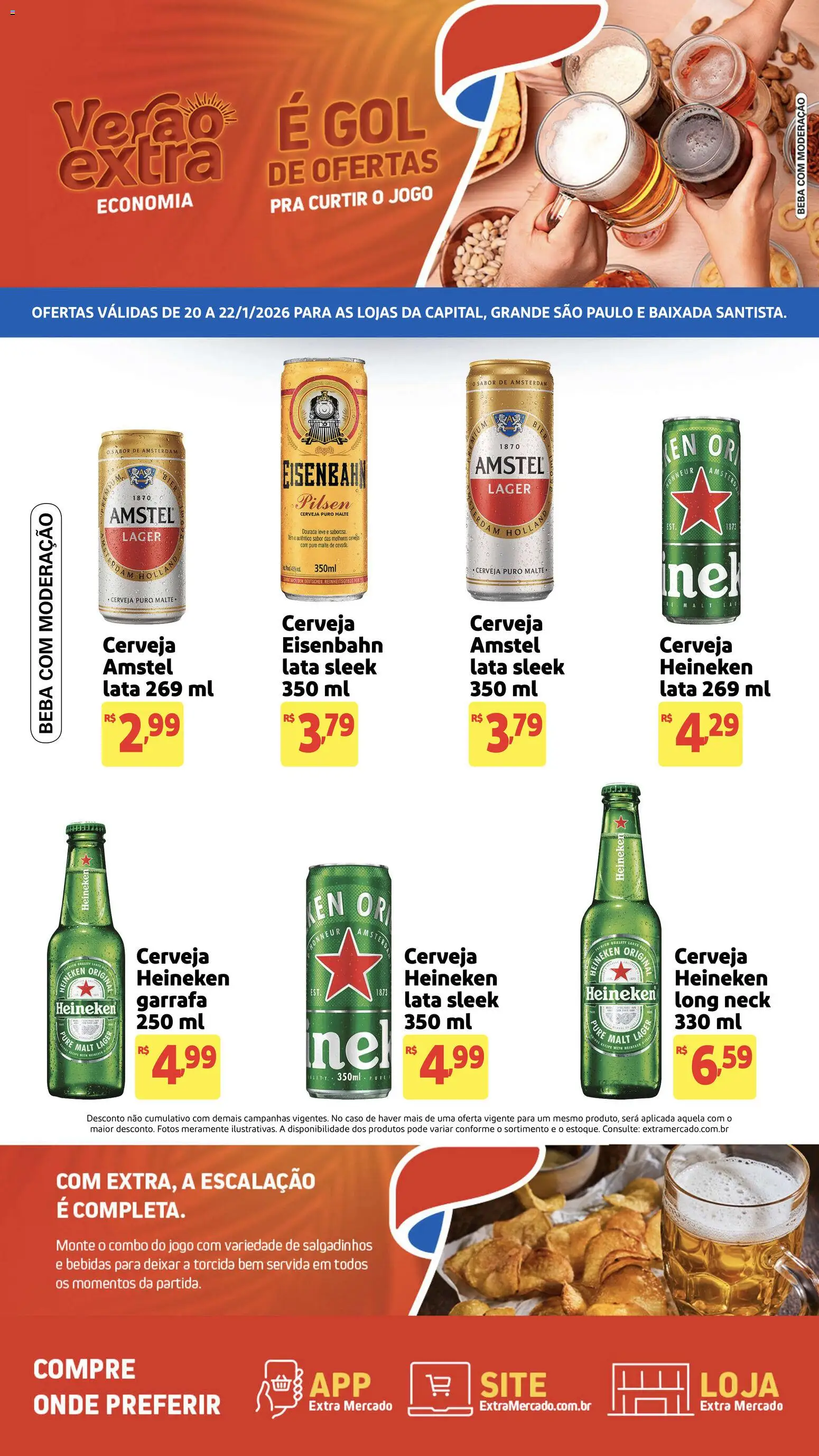 Extra Folheto - válido de 20.01.2026 | Página: 1 | Produtos: Eisenbahn, Cerveja, Salgadinhos, Heineken