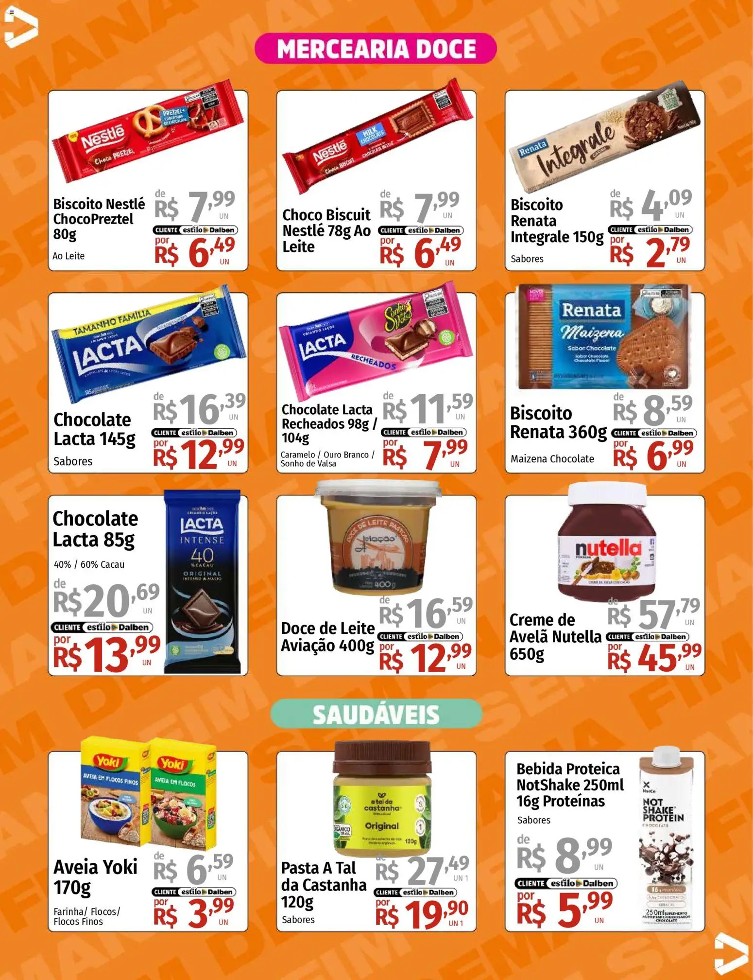 Supermercado Dalben Folheto - válido de 31.10.2025 | Página: 6 | Produtos: Leite, Pasta, Creme, Aveia