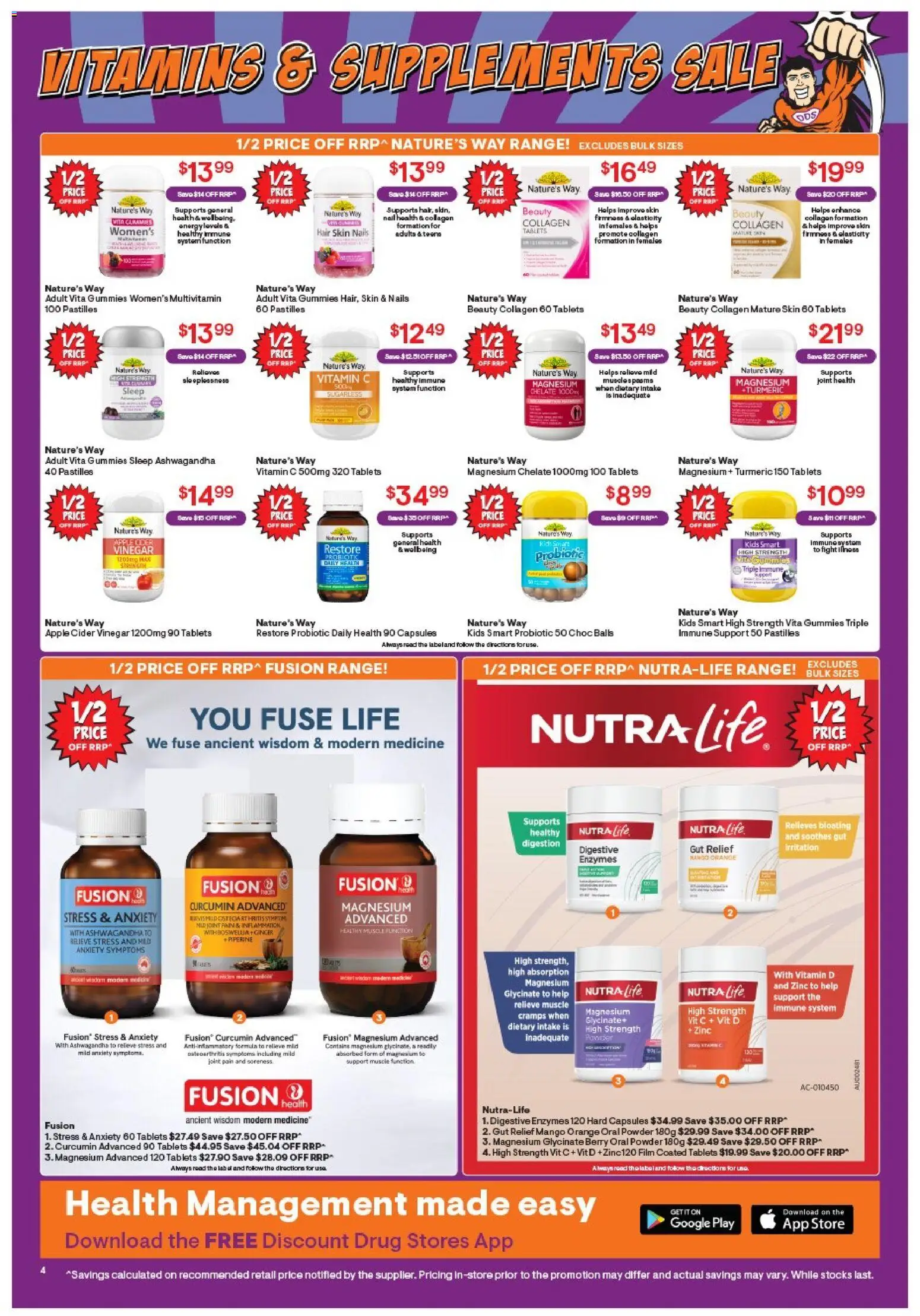 Discount Drug Stores catalogue - valid from 13.04.2026 | Page: 4 | Products: Powder, Fish oil, Vitamin, Zinc