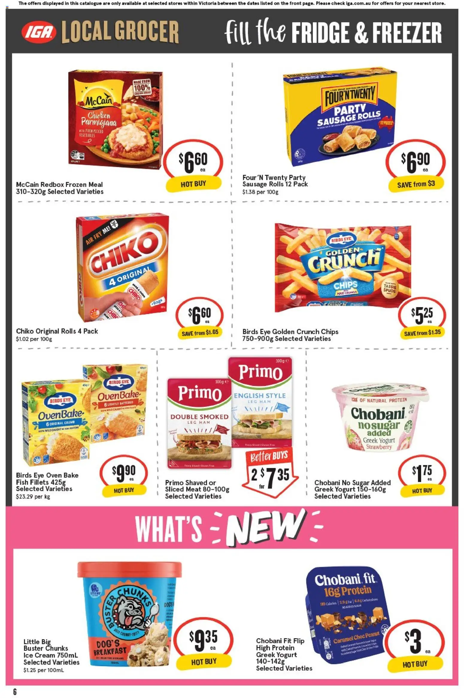 IGA catalogue - valid from 29.10.2025 | Page: 6 | Products: Fish, Cream, Freezer, Oven