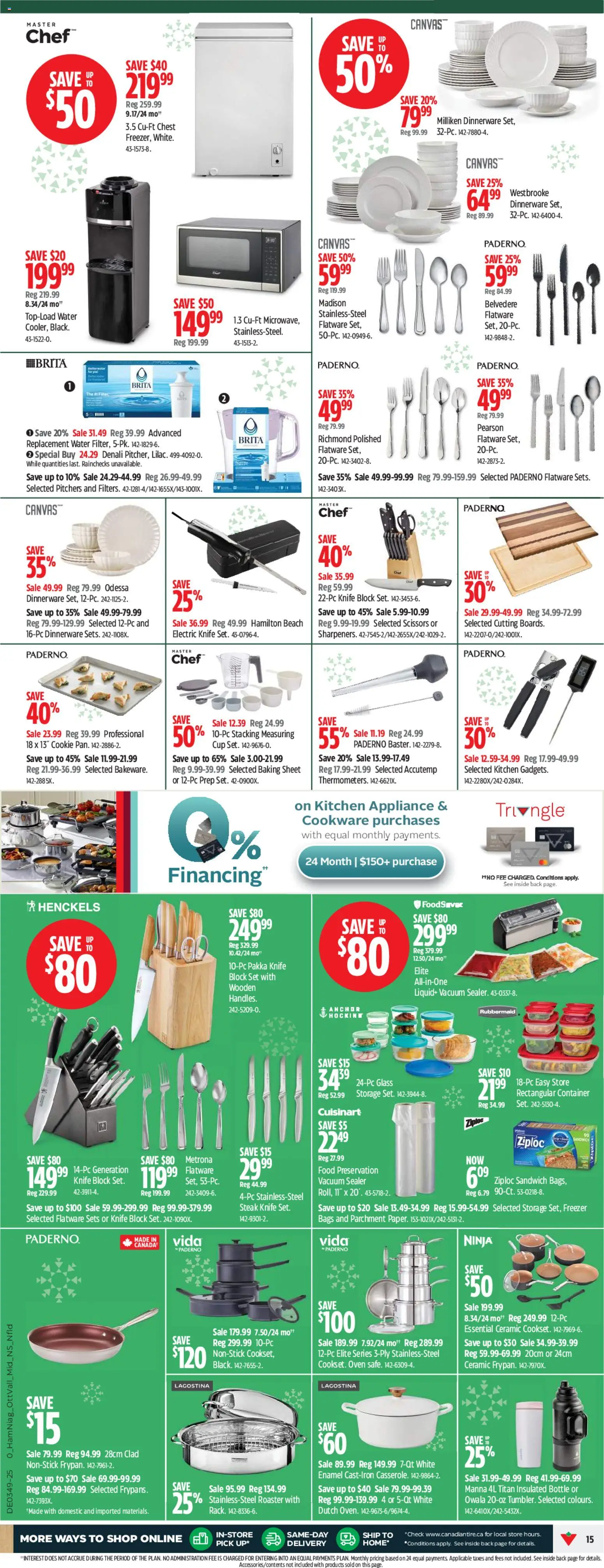 Canadian Tire flyer valid from 27.11.2025 | Page: 15 | Products: Freezer, Oven