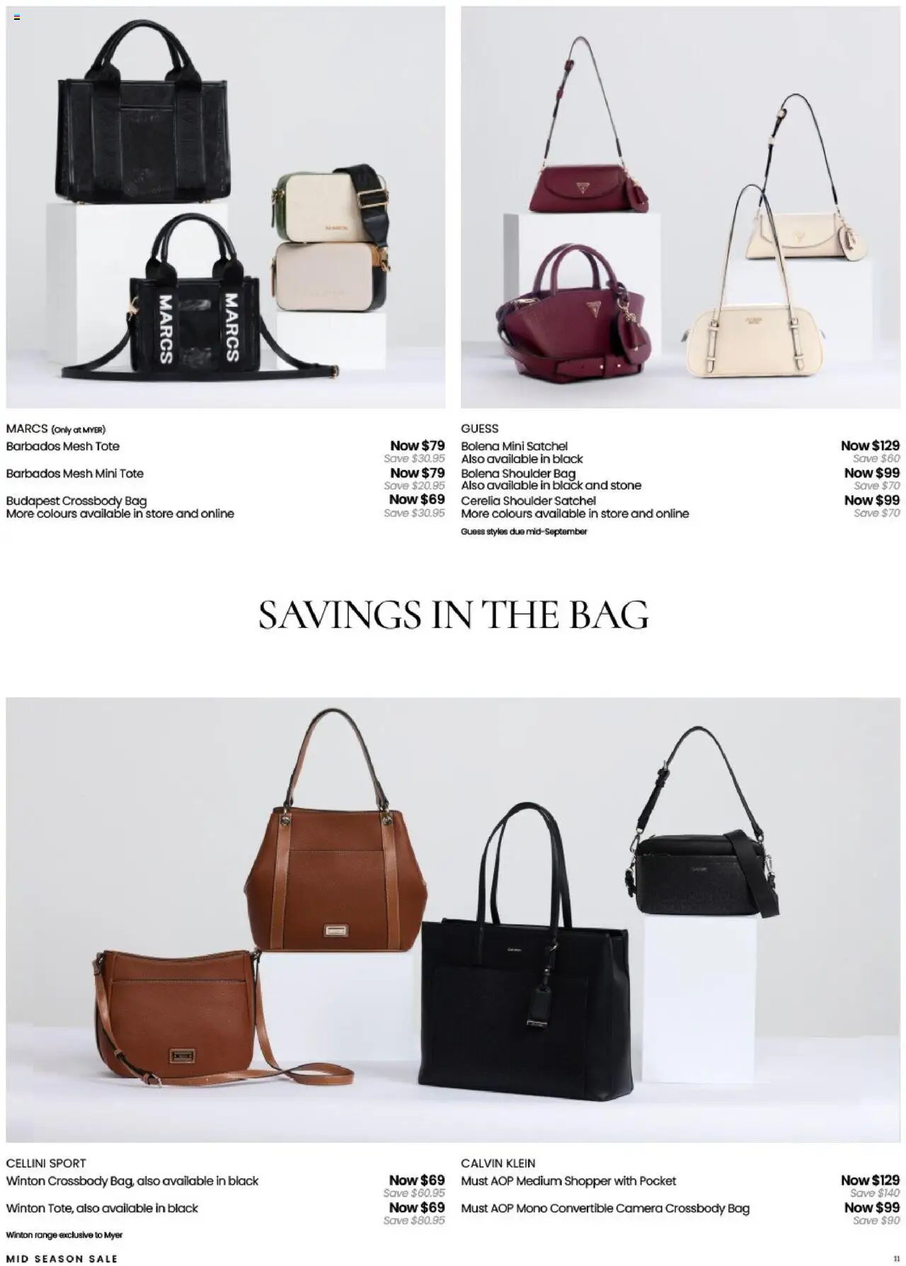 Myer catalogue - valid from 10.09.2025 | Page: 11 | Products: Crossbody, Camera, Bag