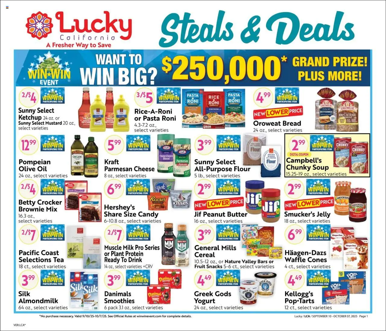 Lucky Supermarkets Big Book of Savings - valid from 10.09.2025 | Page: 1 | Products: Milk, Butter, Cheese, Yogurt