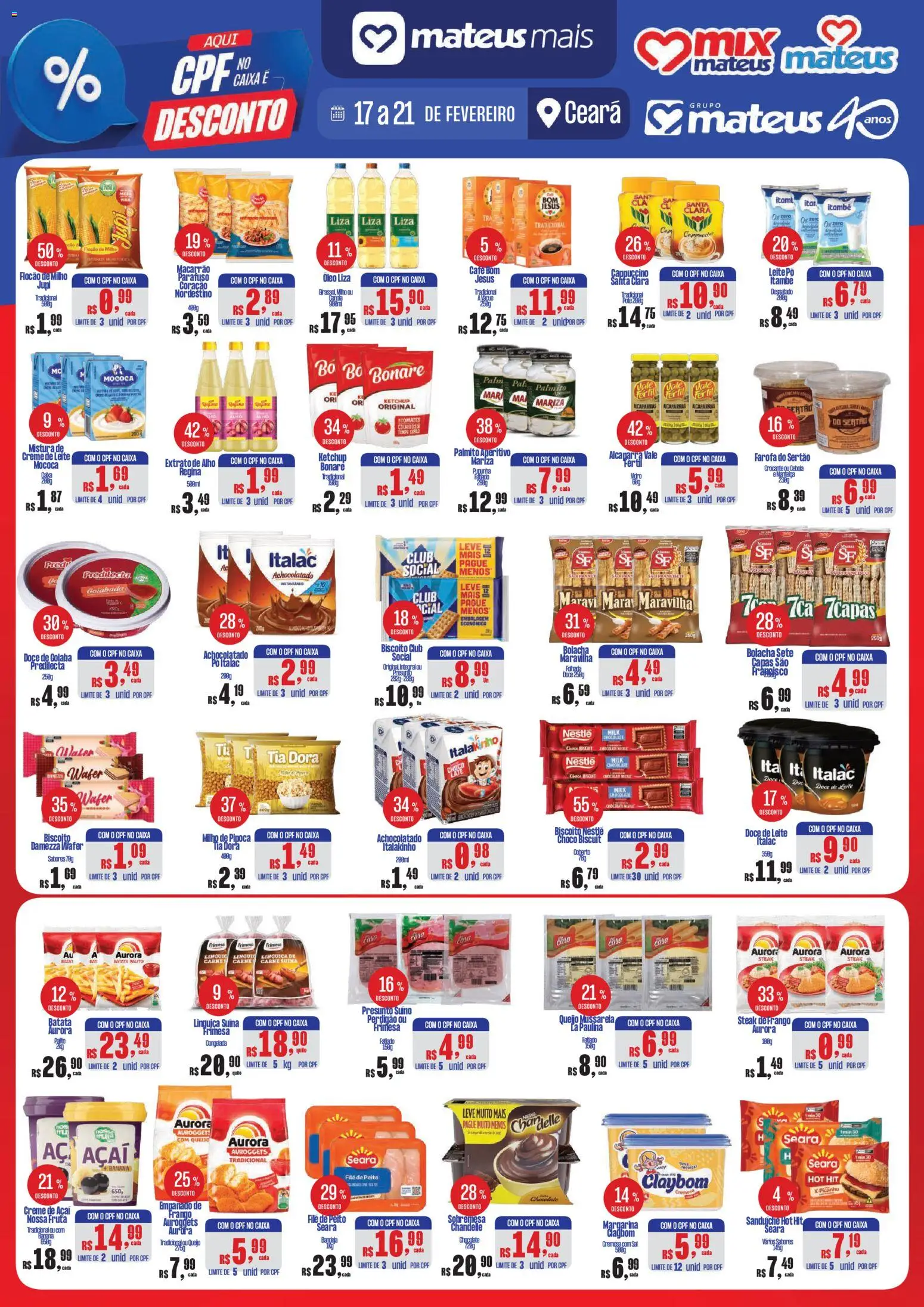 Mateus Folheto - válido de 17.02.2026 | Página: 1 | Produtos: Cebola, Alcaparra, Caixa, Café