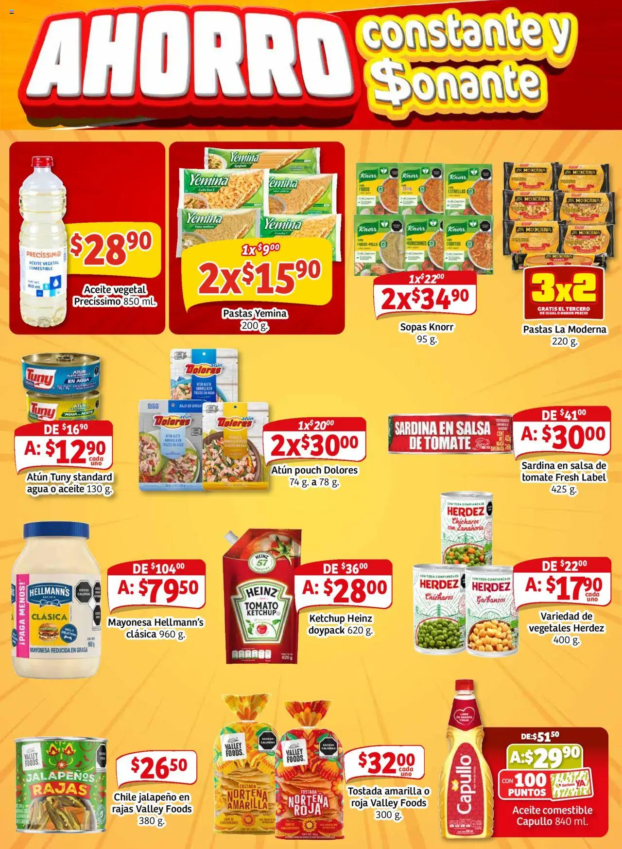 Nuevas ofertas de Soriana válidas en toda la República Mexicana desde el 16.10.2025. ¡Encuentra las mejores ofertas en Soriana - Pesito Valedor Mercado: Chih, Coah, Dur, NL, SLP, Tamps, Zac! | Página: 9 | Productos: Garbanzos, Atún, Aceite, Zanahoria